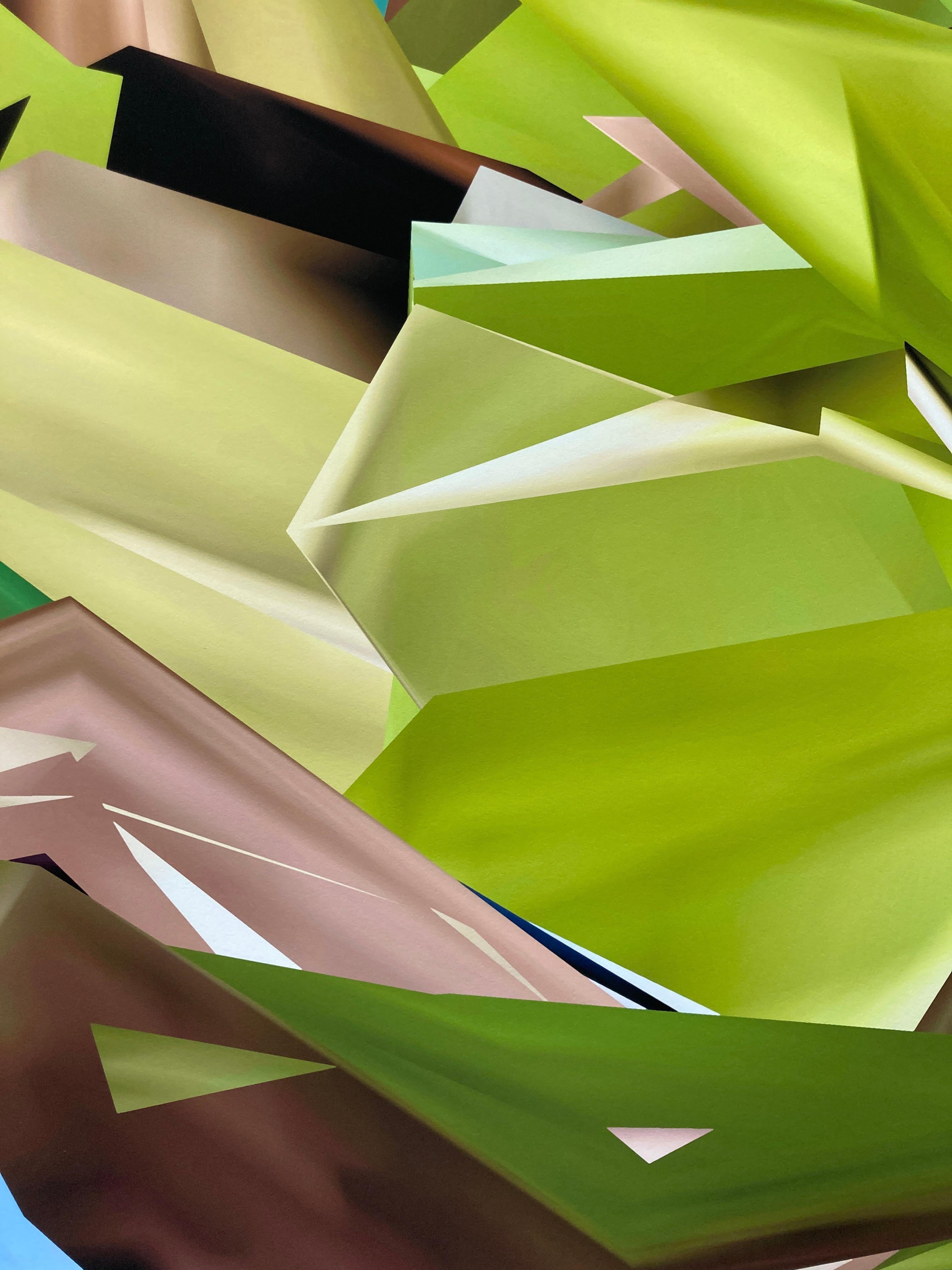 Kadushi I Shelu, 2025, Curacao, Unique pigment print, digitally made by hand - Abstract Print by Gary Cruz