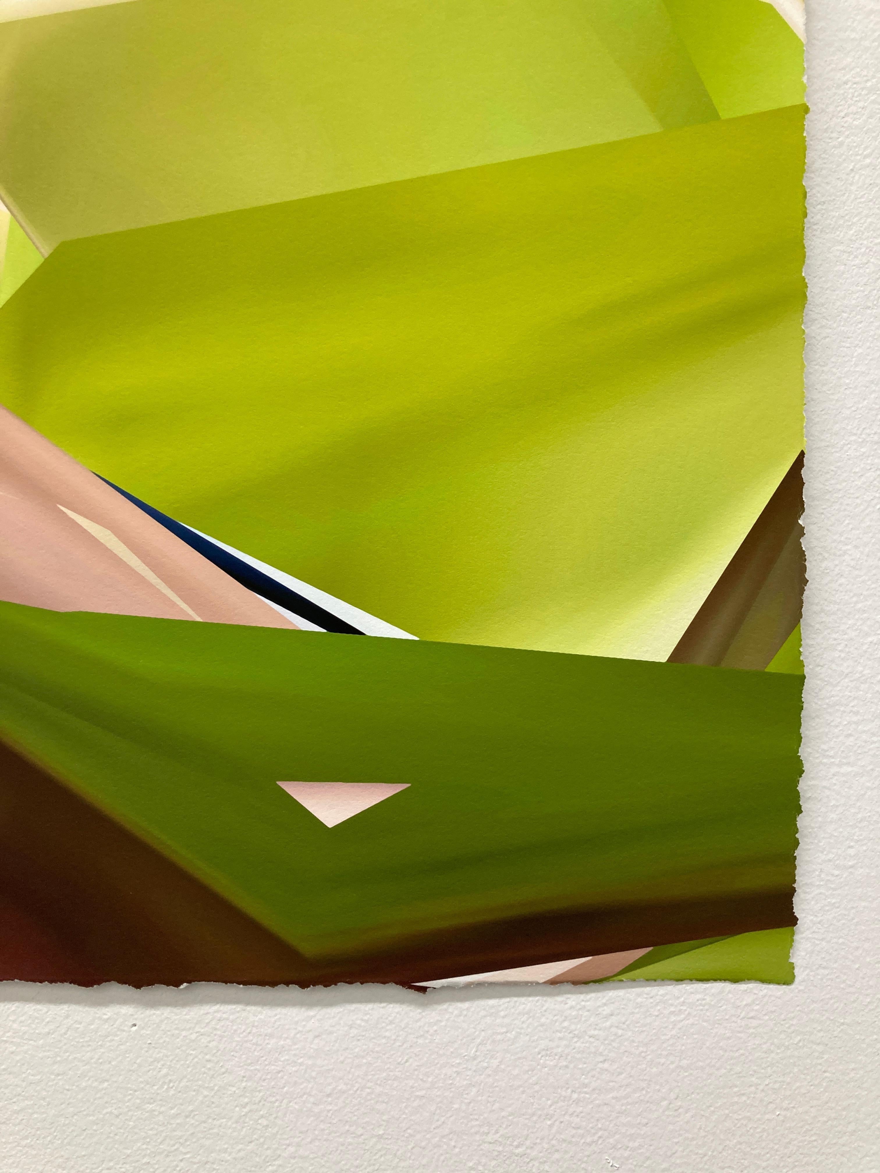 Kadushi I Shelu, 2025, Curacao, Unique pigment print, digitally made by hand - Brown Abstract Print by Gary Cruz