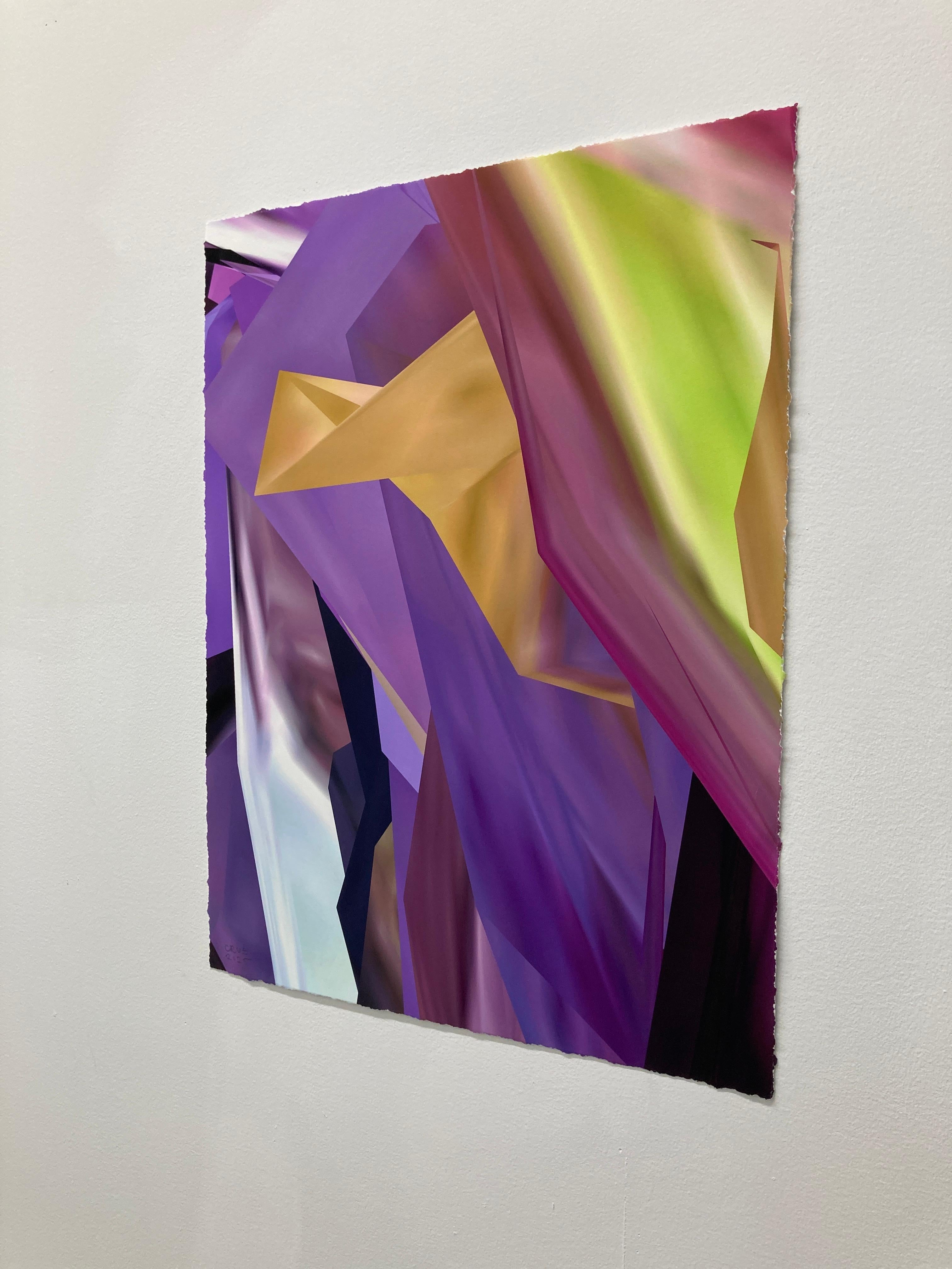 Kurason Lila, 2025, Curacao, Unique pigment print, digitally made by hand - Photograph by Gary Cruz