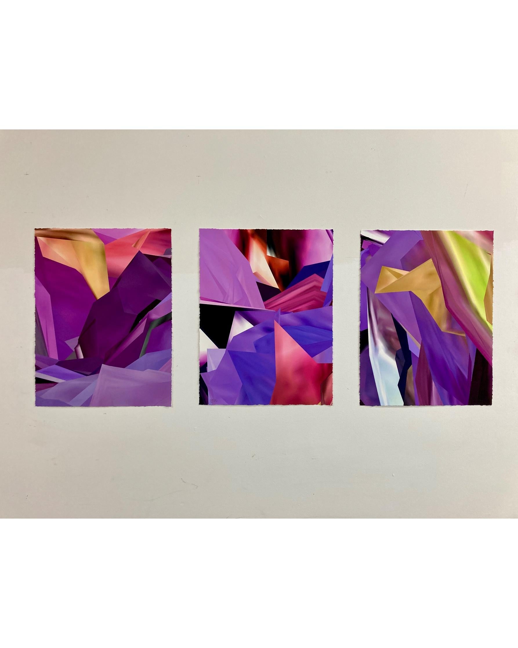 Kurason Lila, 2025, Curacao, Unique pigment print, digitally made by hand For Sale 3