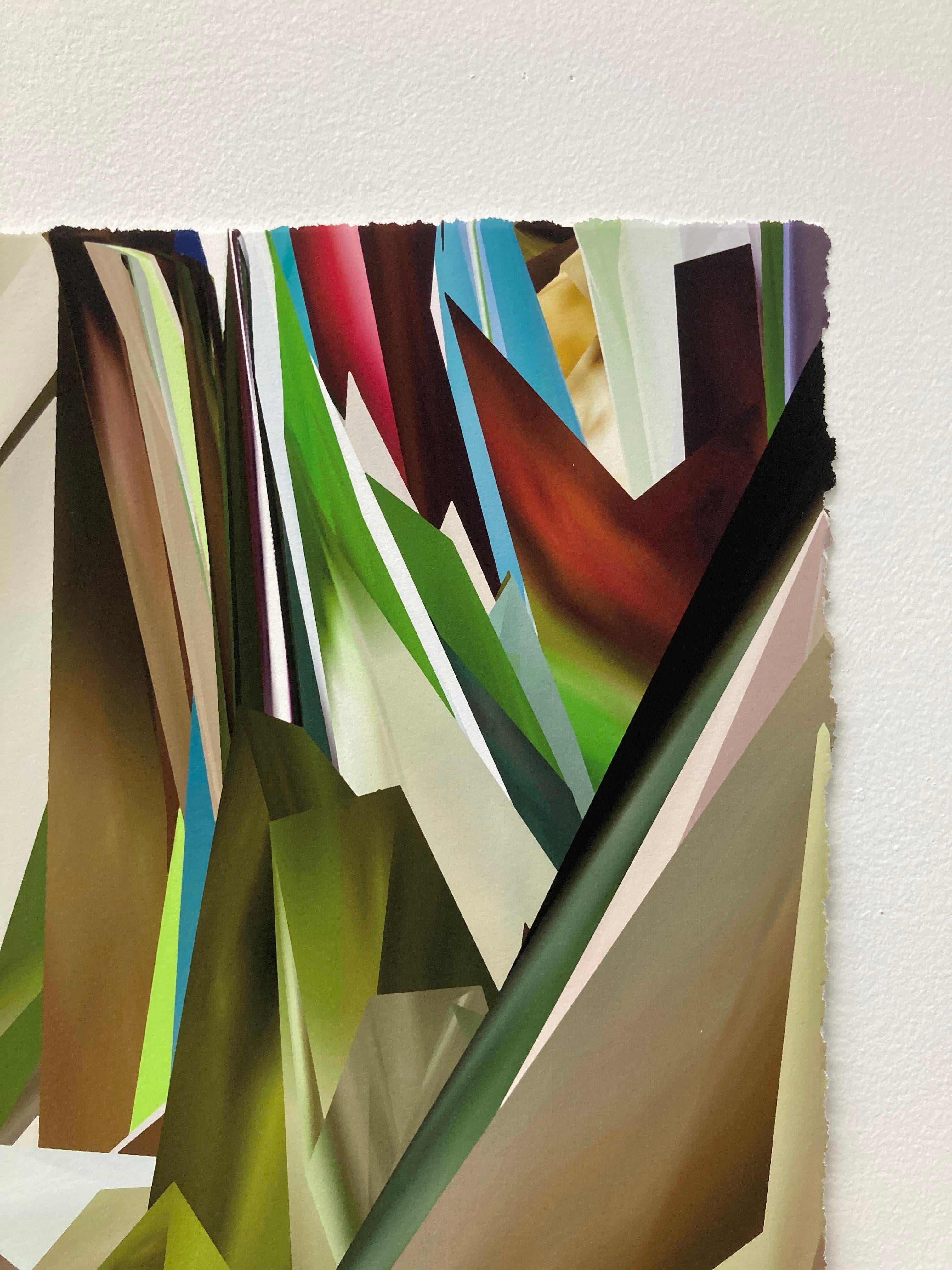 Mondi I, 2025, Curacao, Unique pigment print, digitally made by hand - Abstract Photograph by Gary Cruz