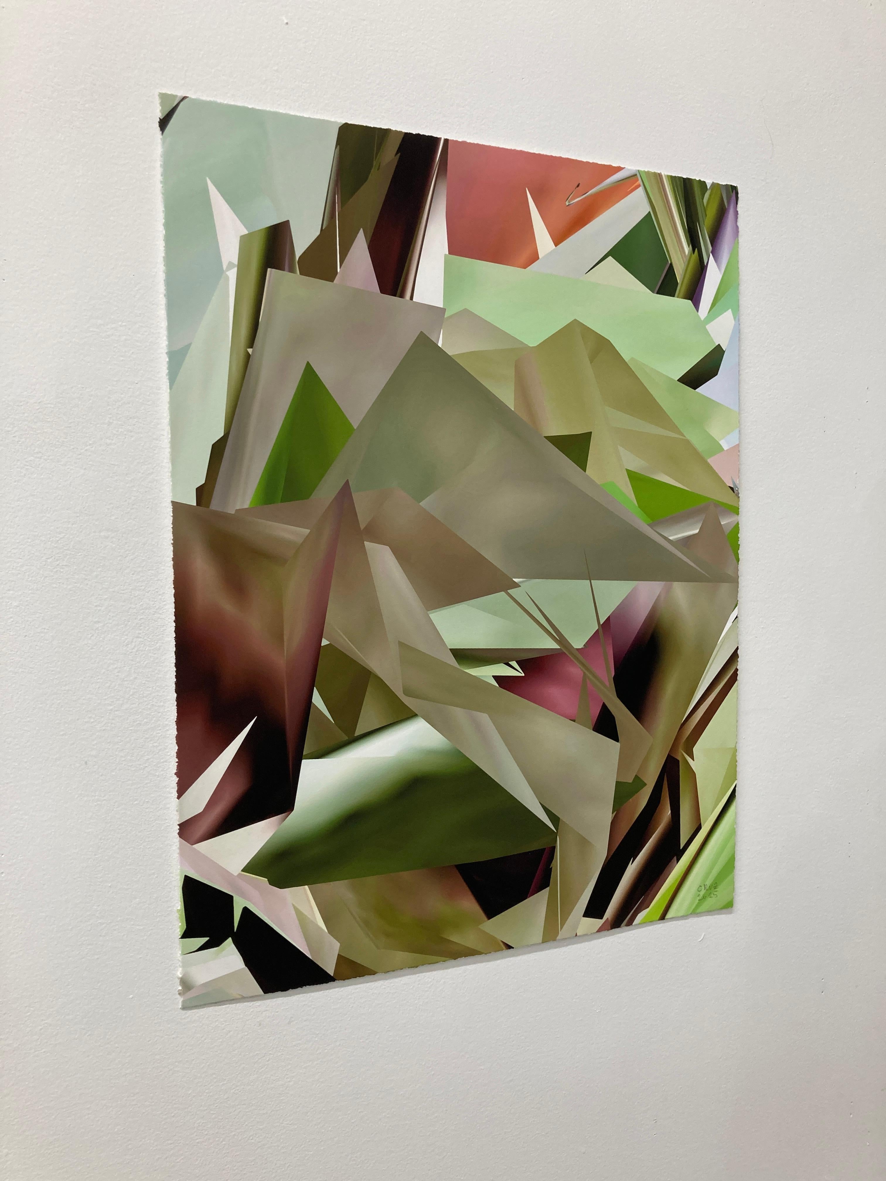 Mondi I, 2025, Curacao, Unique pigment print, digitally made by hand - Brown Abstract Photograph by Gary Cruz