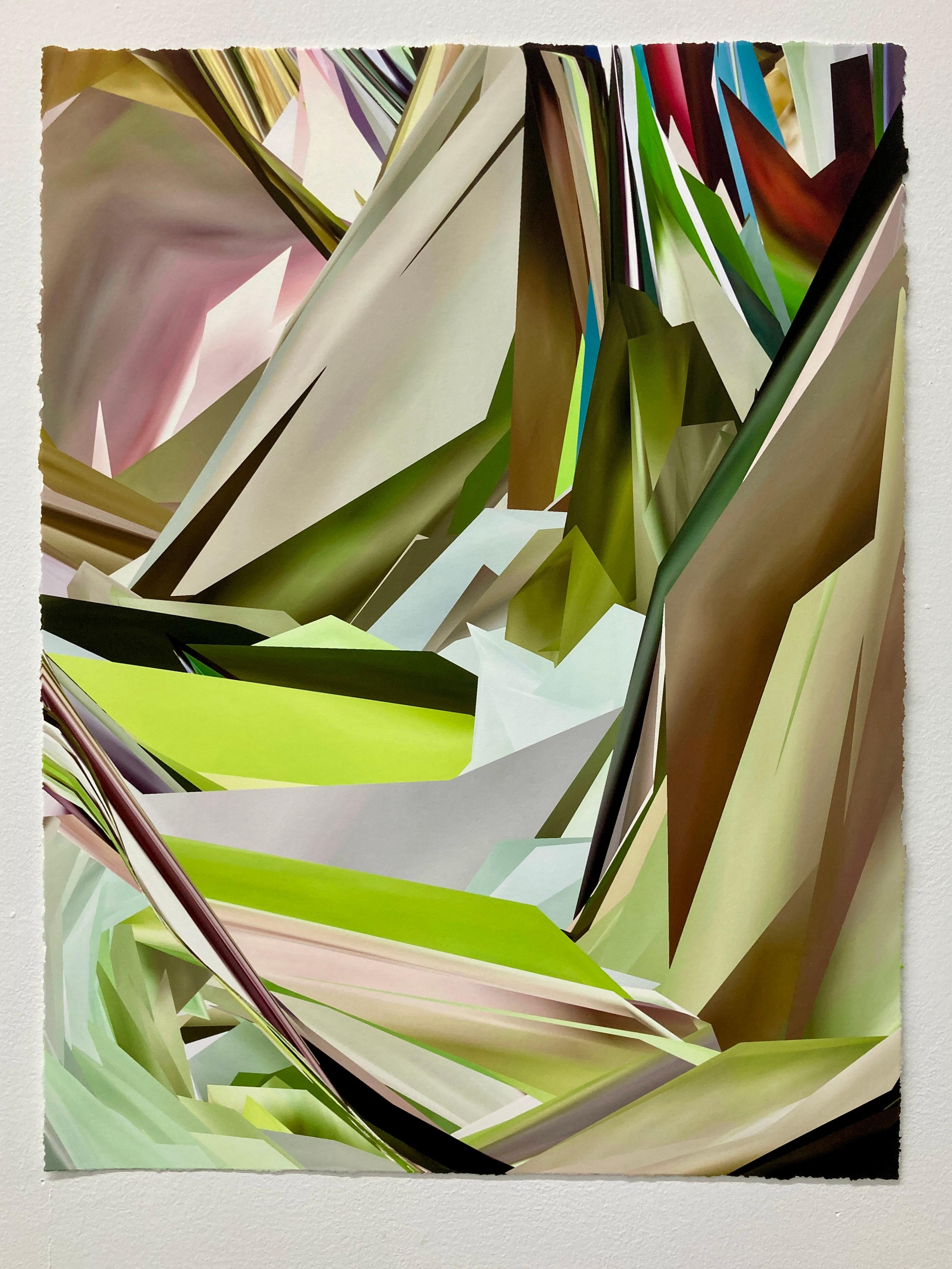 Mondi VI, 2025, Curacao, Unique pigment print, digitally made by hand