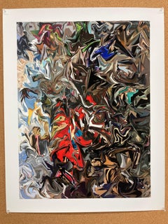 Necklaces, 2018, abstract print, ed 1/3, signed