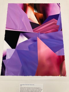 Paars Hart, 2025, Curacao, Unique pigment print, digitally made by hand