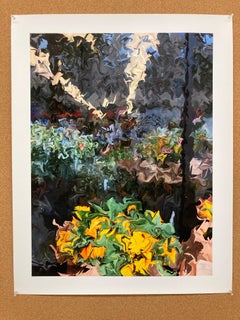 Sunflowers, 2018, abstract print, ed 1/3, signed
