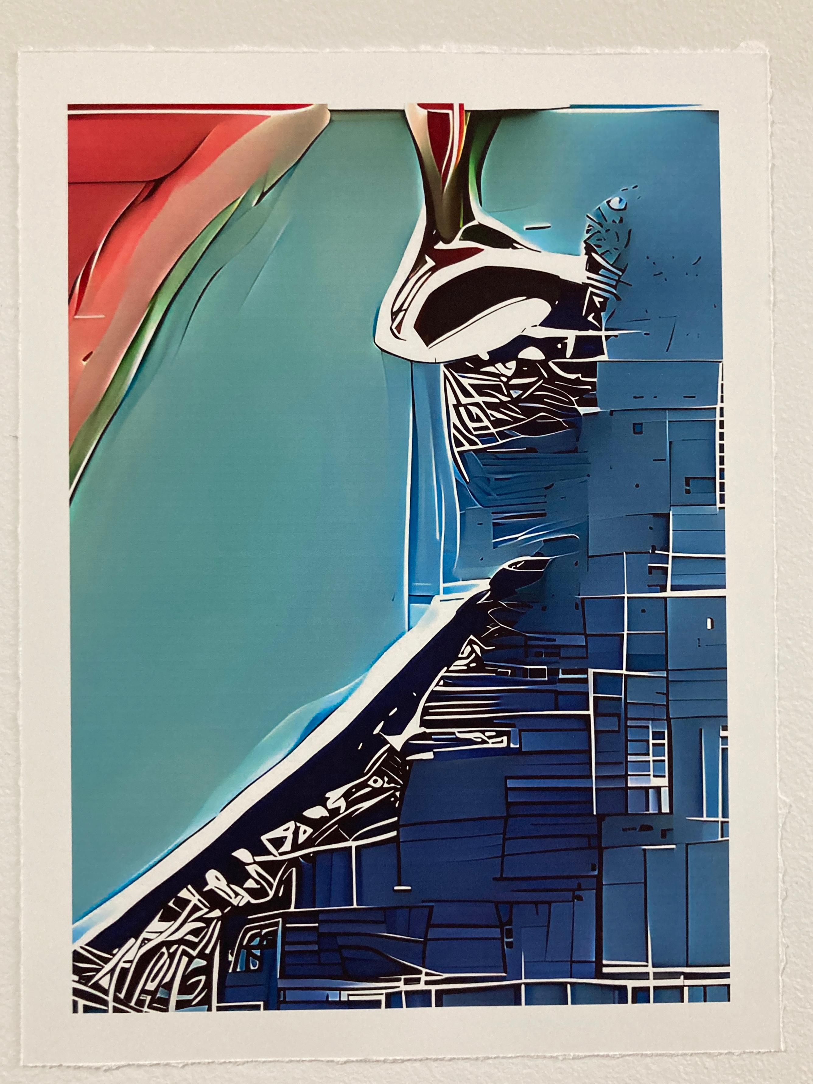 Portal I, 2024, impression pigmentaire unique, signée - Abstrait Print par Gary Cruz