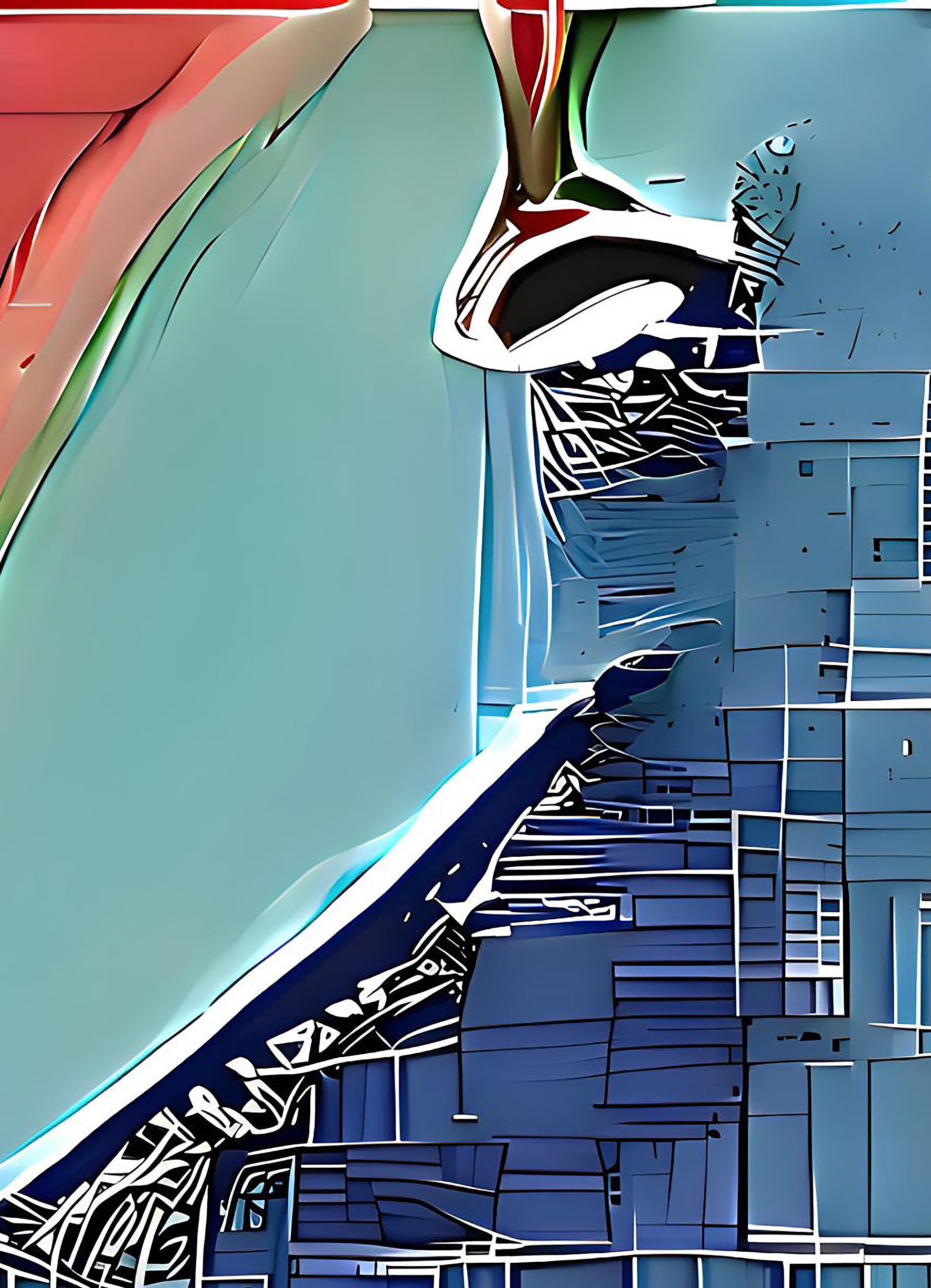 Abstract Print Gary Cruz - Portal I, 2024, impression pigmentaire unique, signée