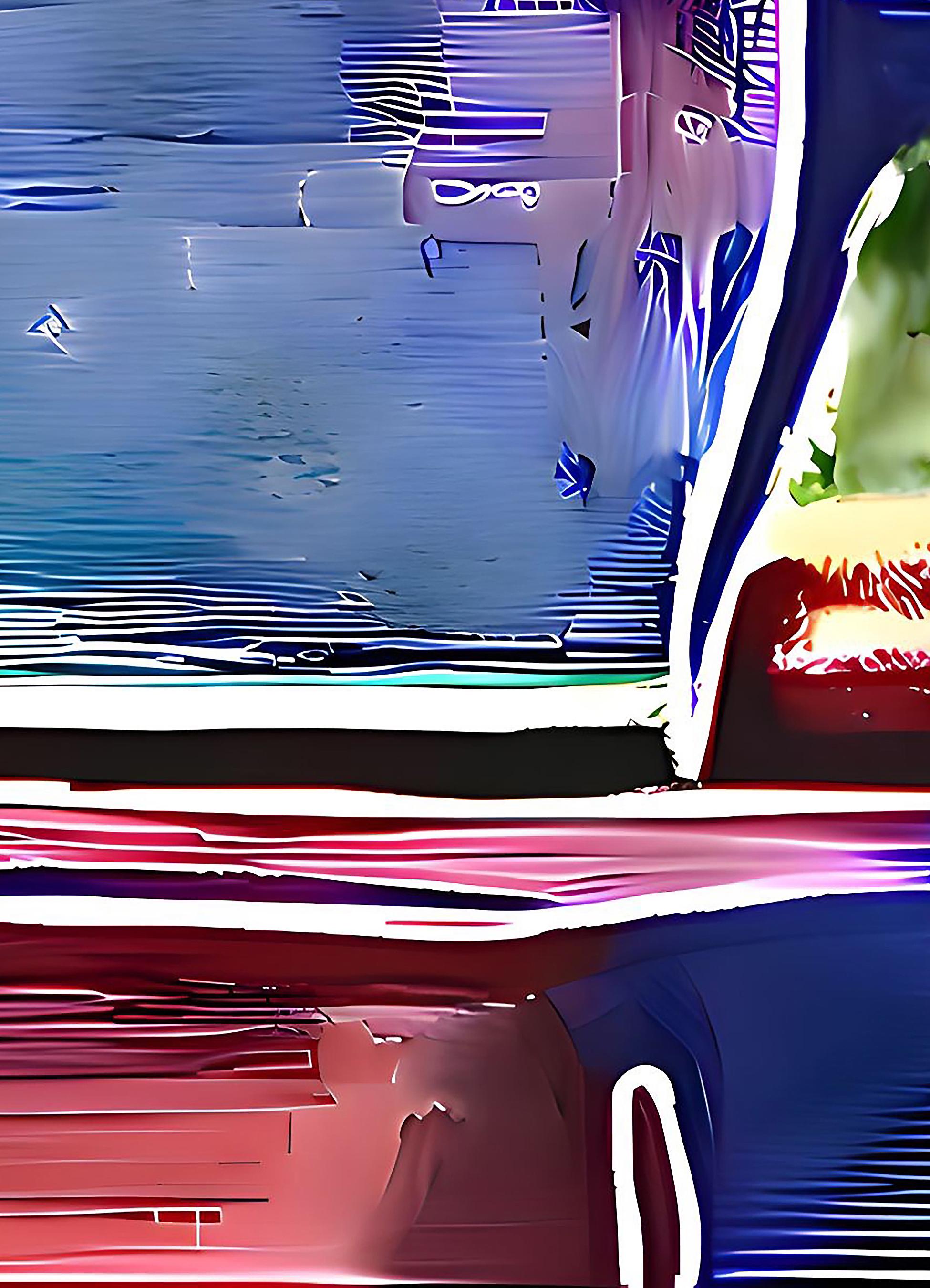 Gary Cruz Abstract Print - Portal IV, 2024, unique pigment print, signed