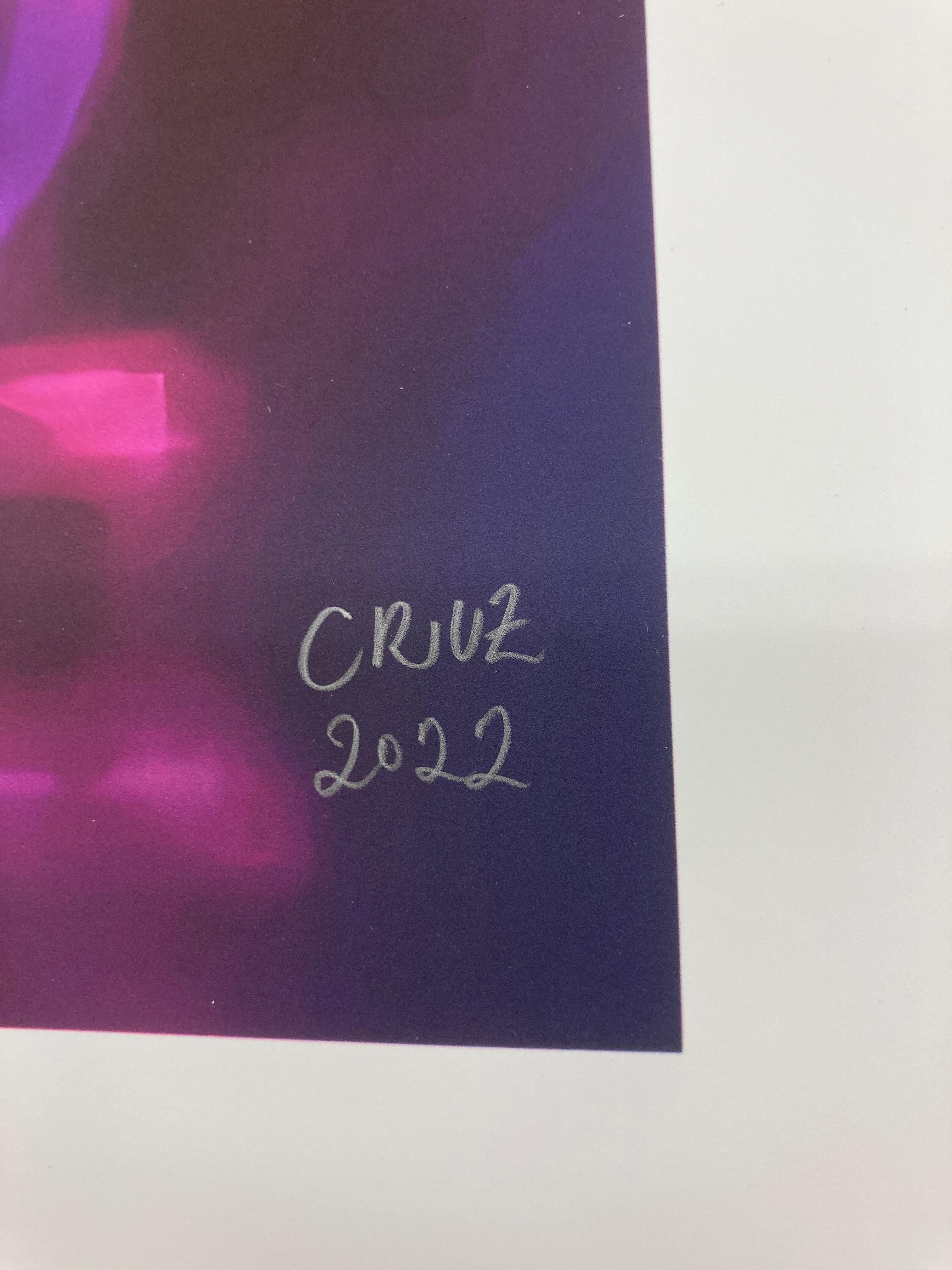Pupil #5, 2022, digitally made print, edition of 3, signed - Gray Abstract Photograph by Gary Cruz
