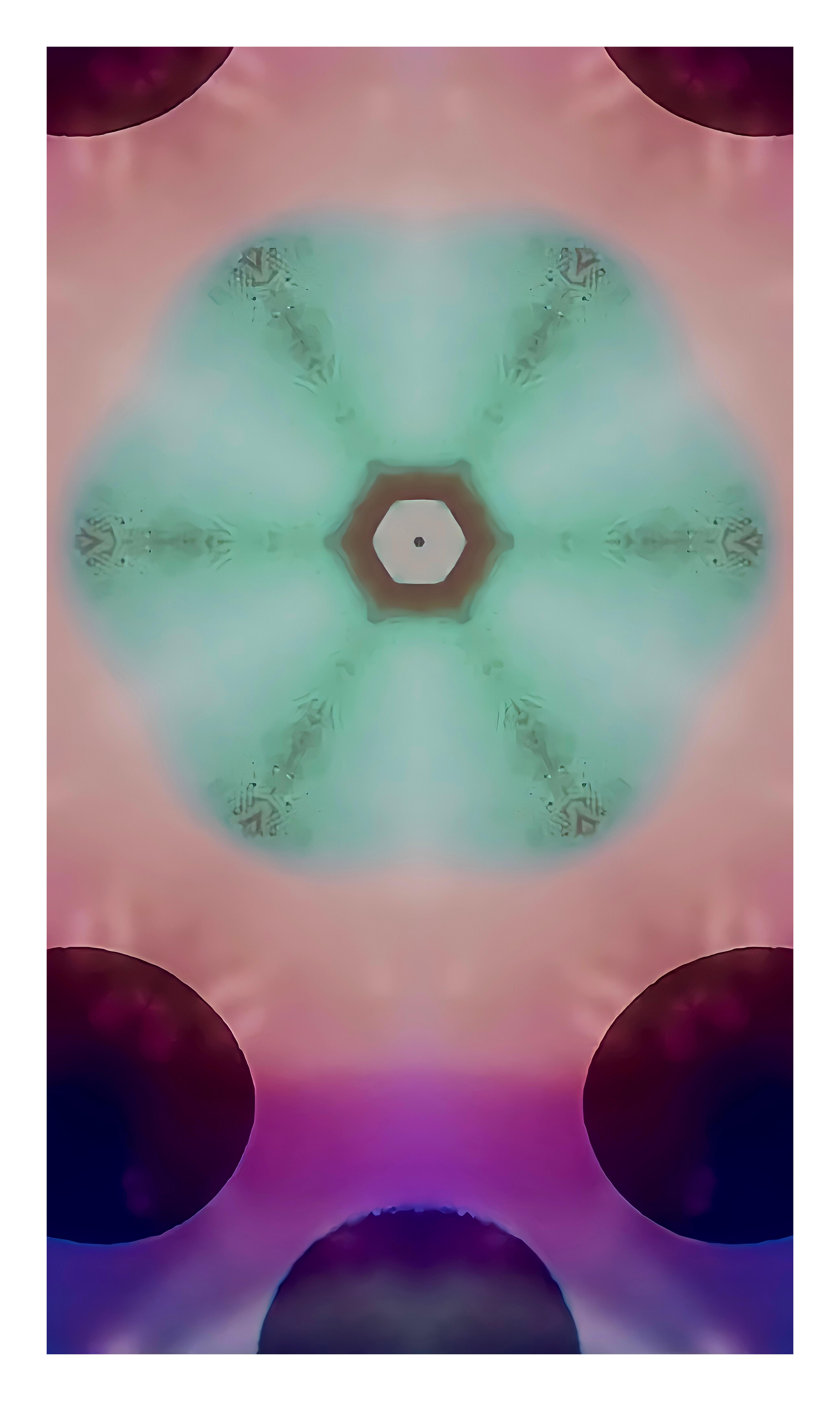 Gary Cruz Abstract Print - Pupil #9, 2022, digitally made print, edition of 3, signed