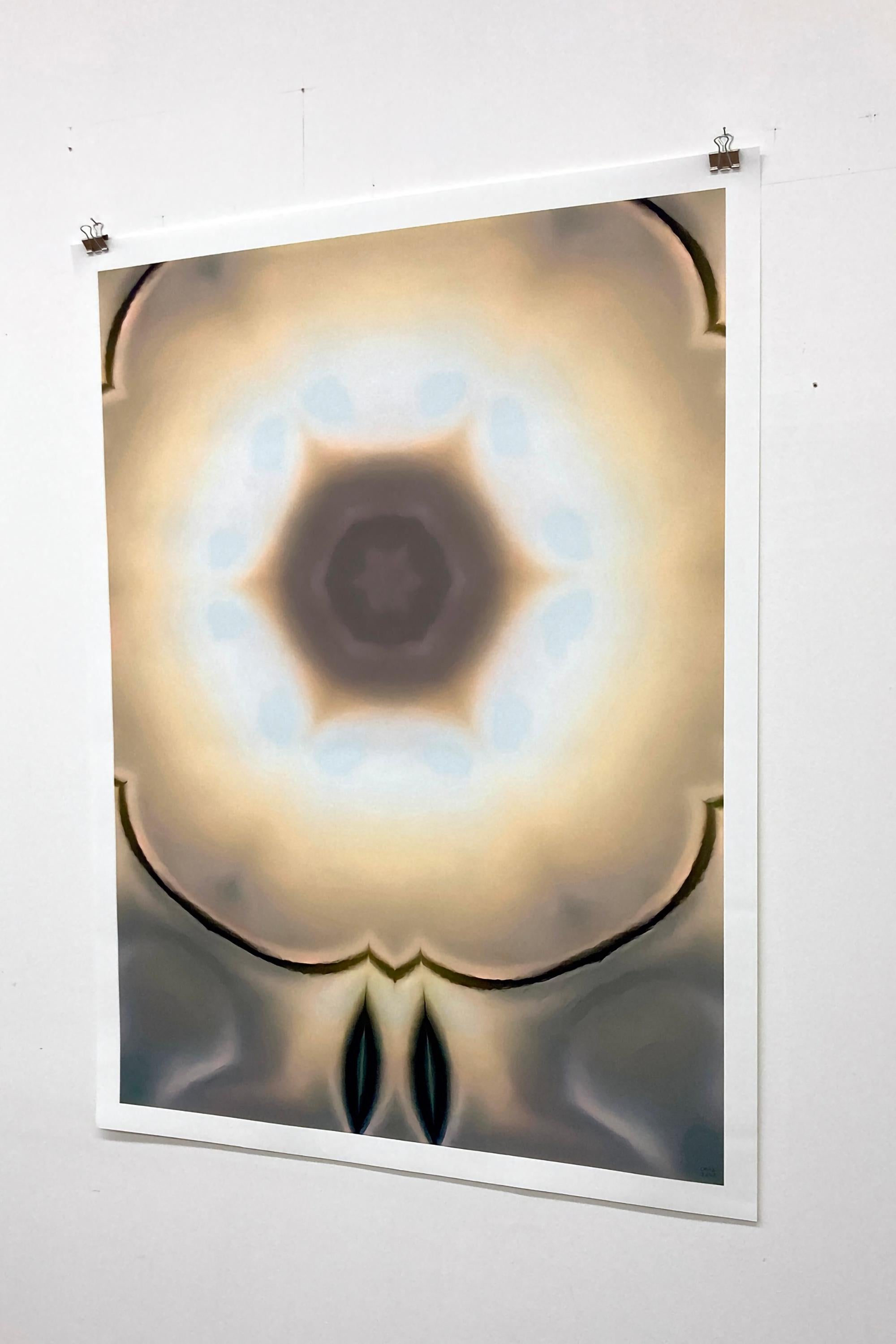Retina #9, 2022, abstract digitally made print, edition 2 of 3, signed - Photograph by Gary Cruz