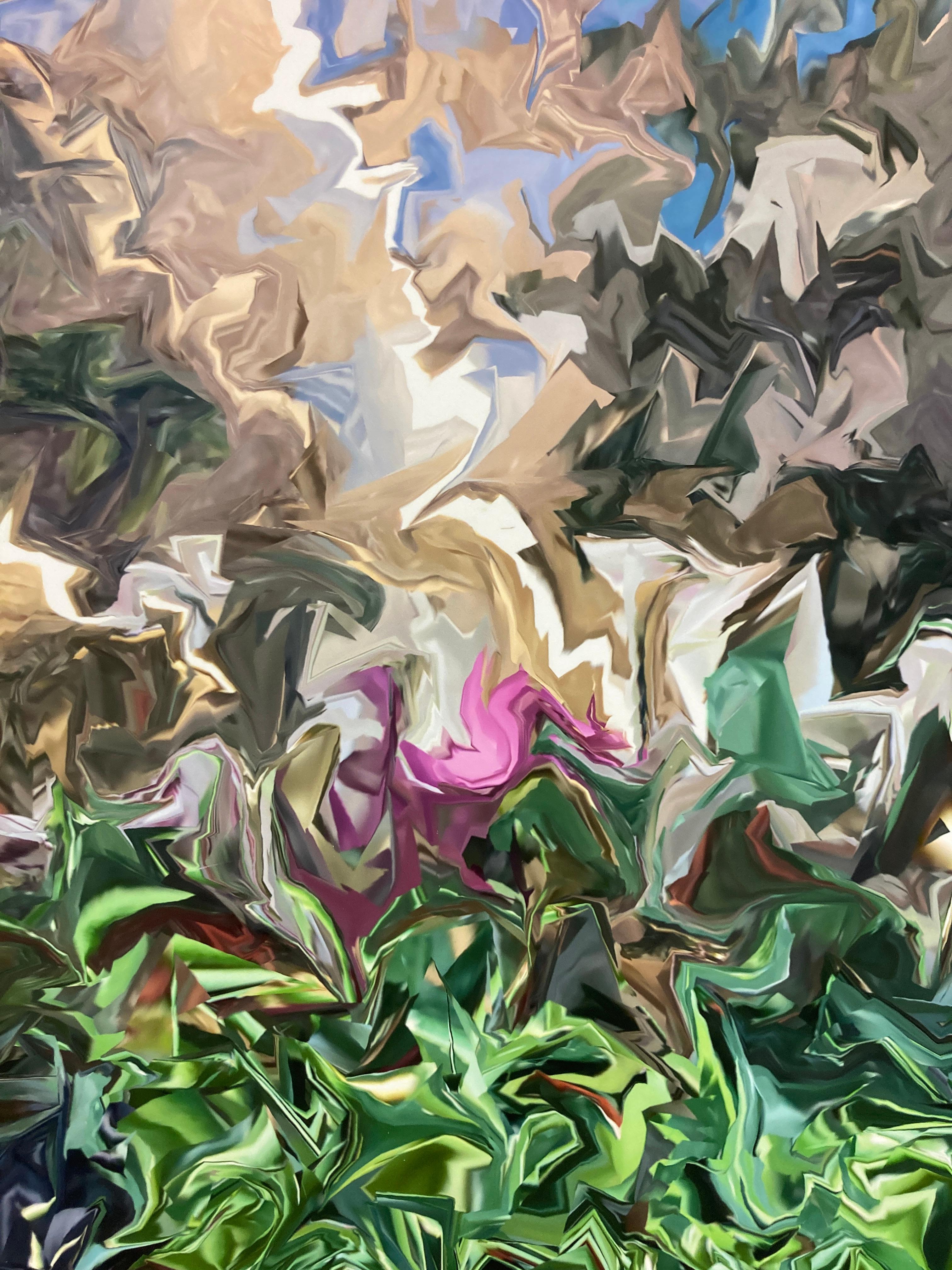 Succulents, from The Wholesalers series is based on an image taken while wandering the garment and flower districts of New York City. The photographs have their origins in the dizzying abundance of offerings spilling over onto sidewalks, crowded