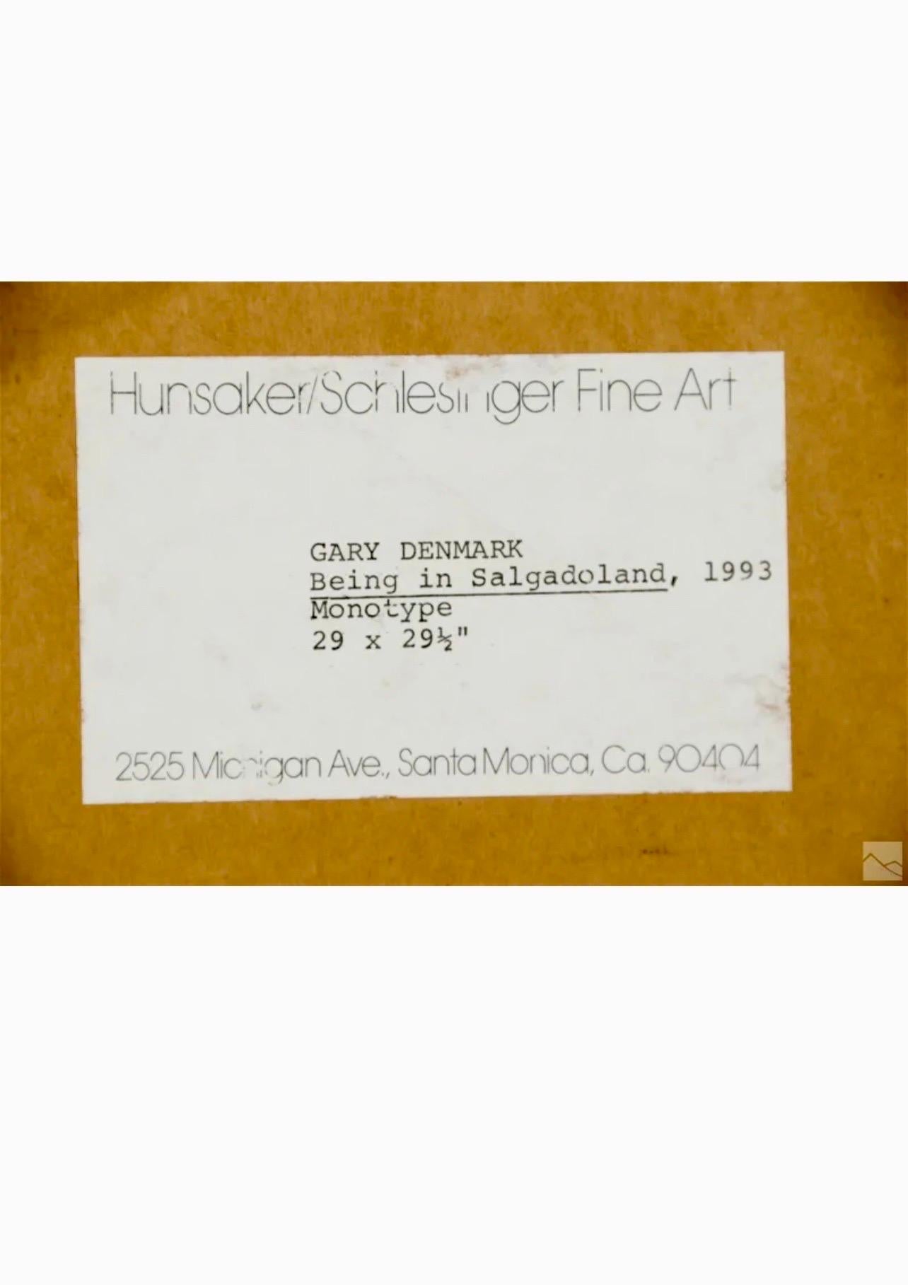 Gary Denmark (Amerikaner, geboren 1953). 
Ein Monotypie-Kunstdruck auf Arches-Papier. 
Titel: 