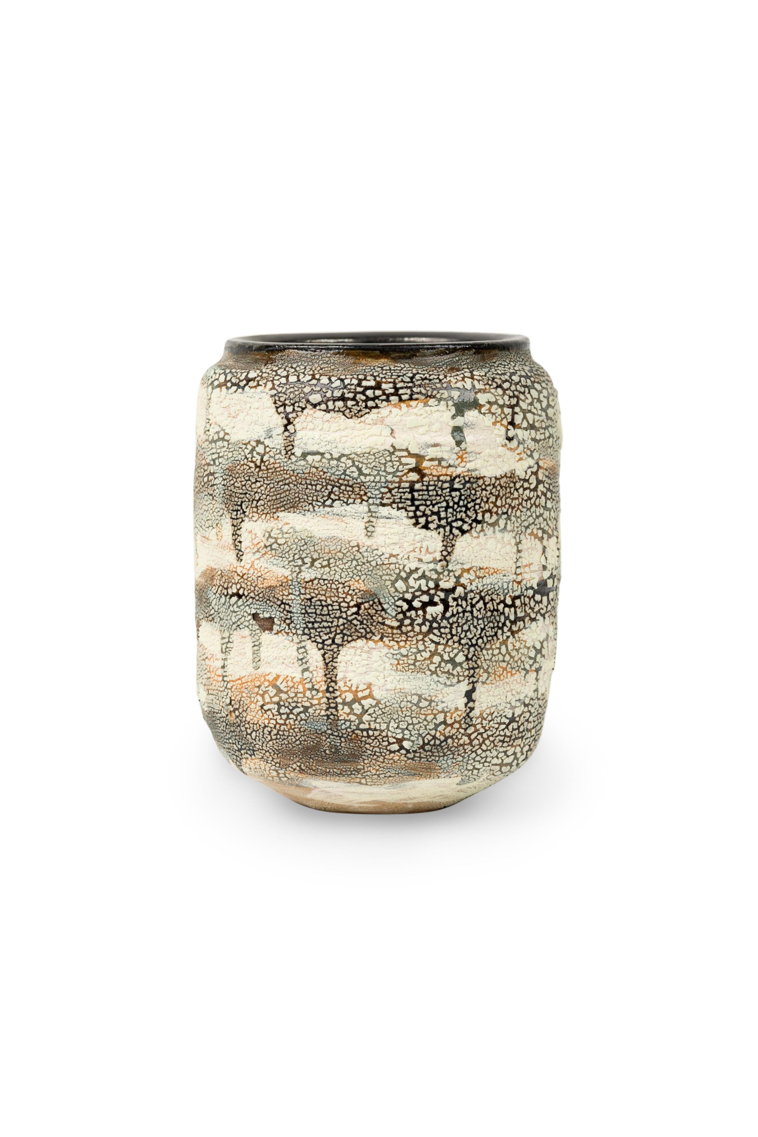 Americano Gary Dipasquale Vaso contemporaneo nero, grigio e bianco con motivo a goccia in vendita