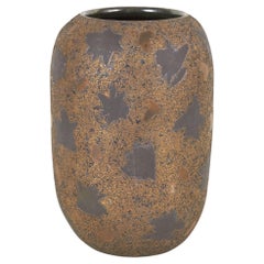 Gary DiPasquale Contemporary Bronze Texture and Black Starburst Patterned Vase