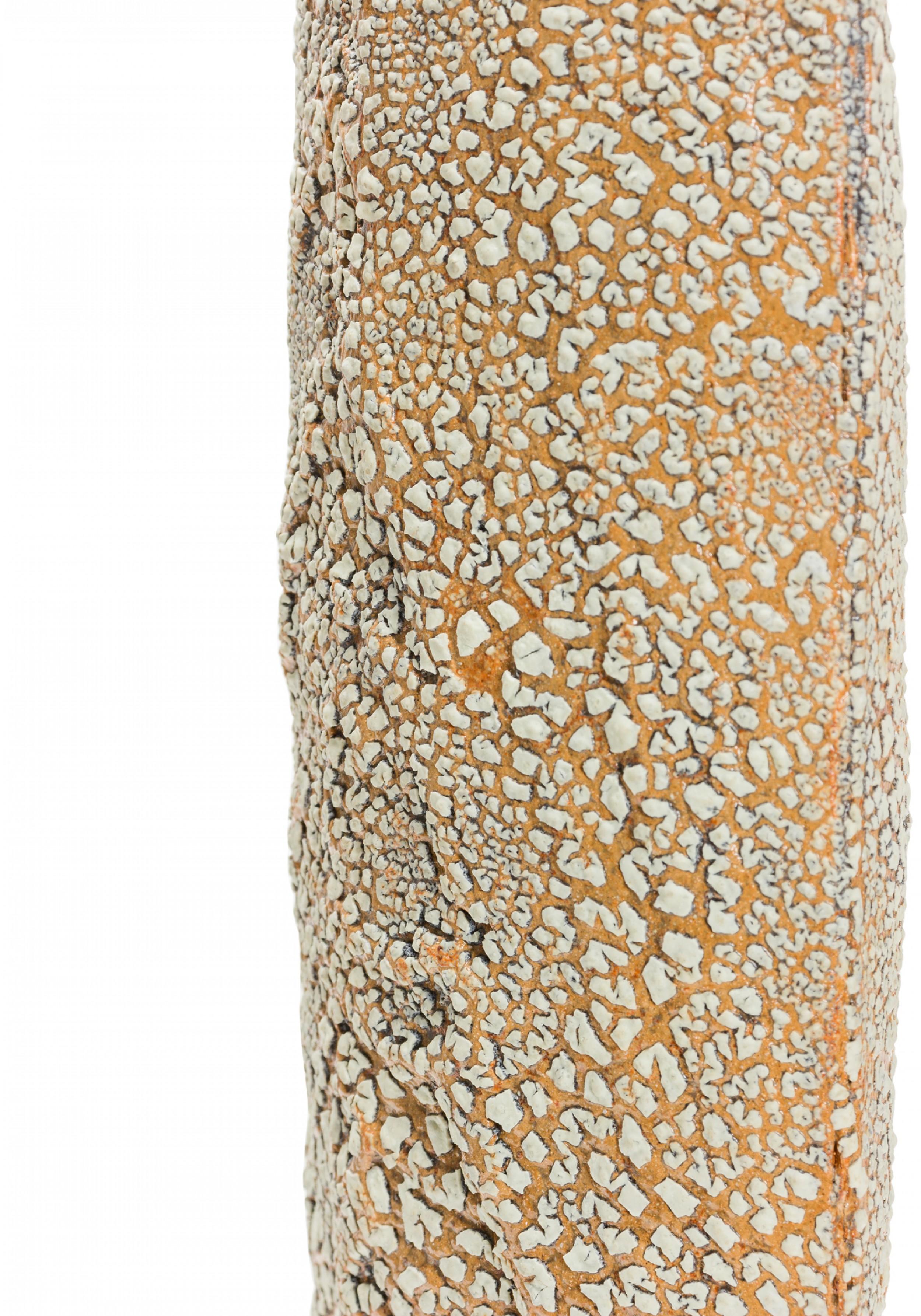 Hand-Crafted Gary DiPasquale Contemporary Ceramic Envelope Form Bark Texture Table Lamp For Sale
