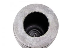 Gary DiPasquale Contemporary Thrown Ceramic Tall Textured Gray and Black Vase