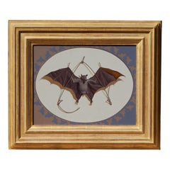 Gary Erbe Trompe L'Oeil Bat Subject Oil on Canvas, "All Creatures"