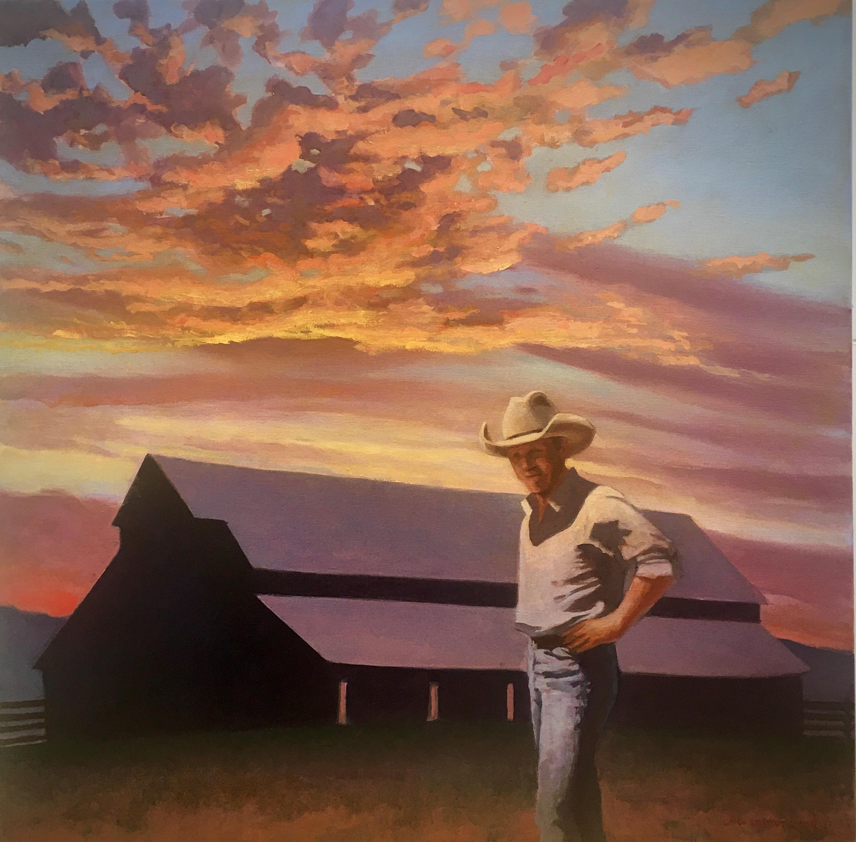 Gary Ernest Smith Figurative Painting - "Golden West"