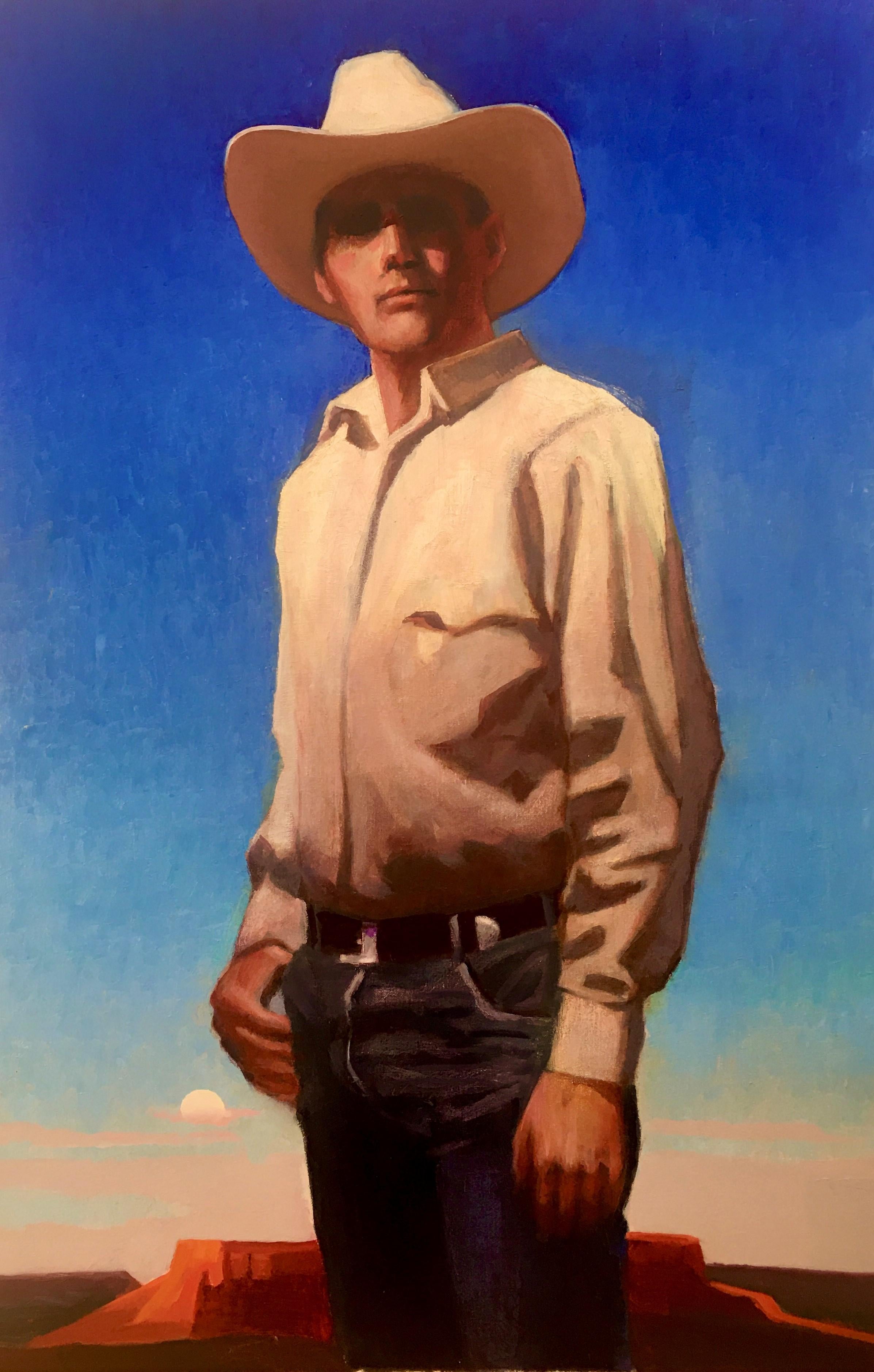 Gary Ernest Smith Figurative Painting - "Man of the Desert"