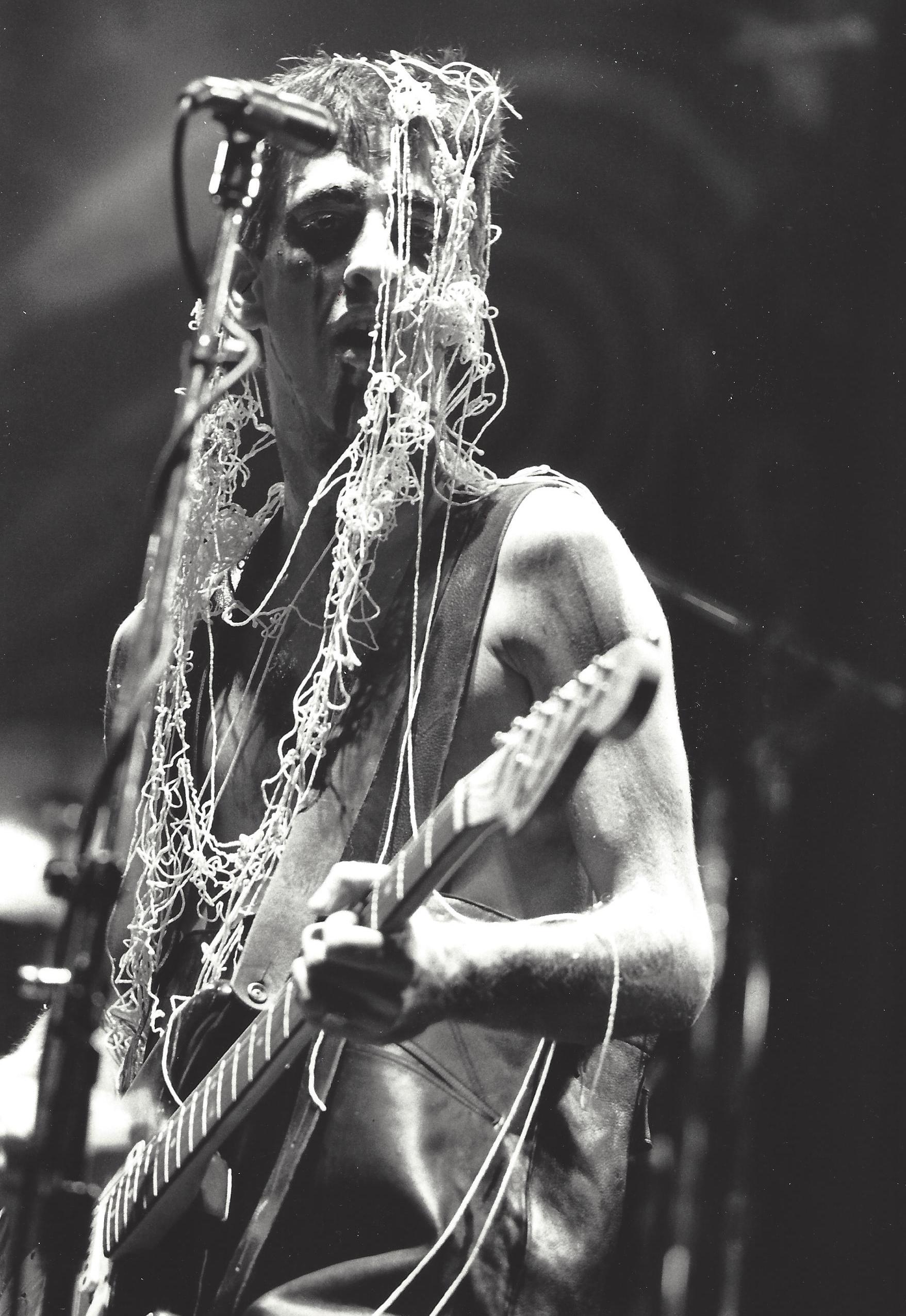 Gary Gershoff Portrait Photograph - John Frusciante Covered in Silly String Vintage Original Photograph