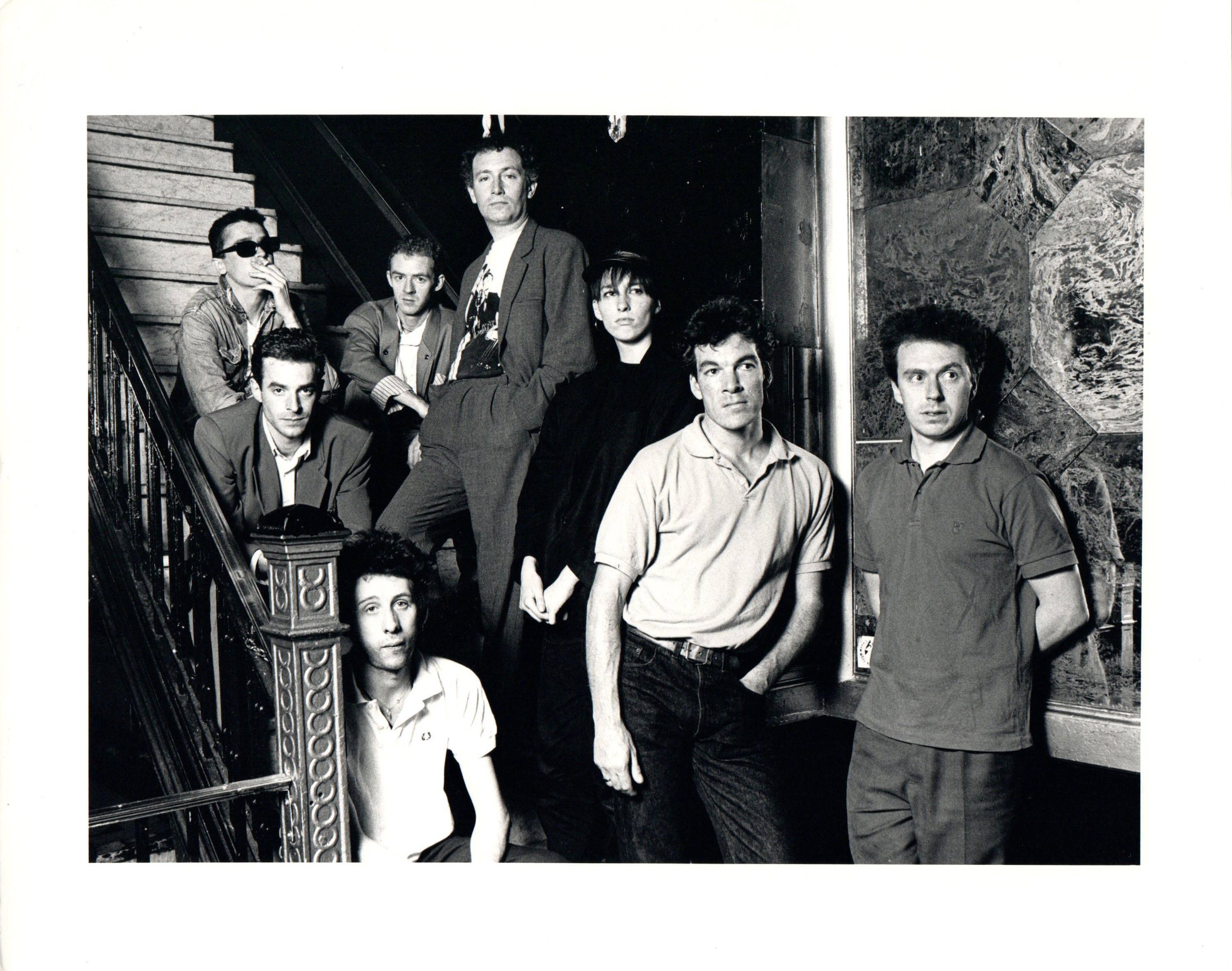Gary Gershoff Black and White Photograph - The Pogues Group Portrait at The Ritz Vintage Original Photograph