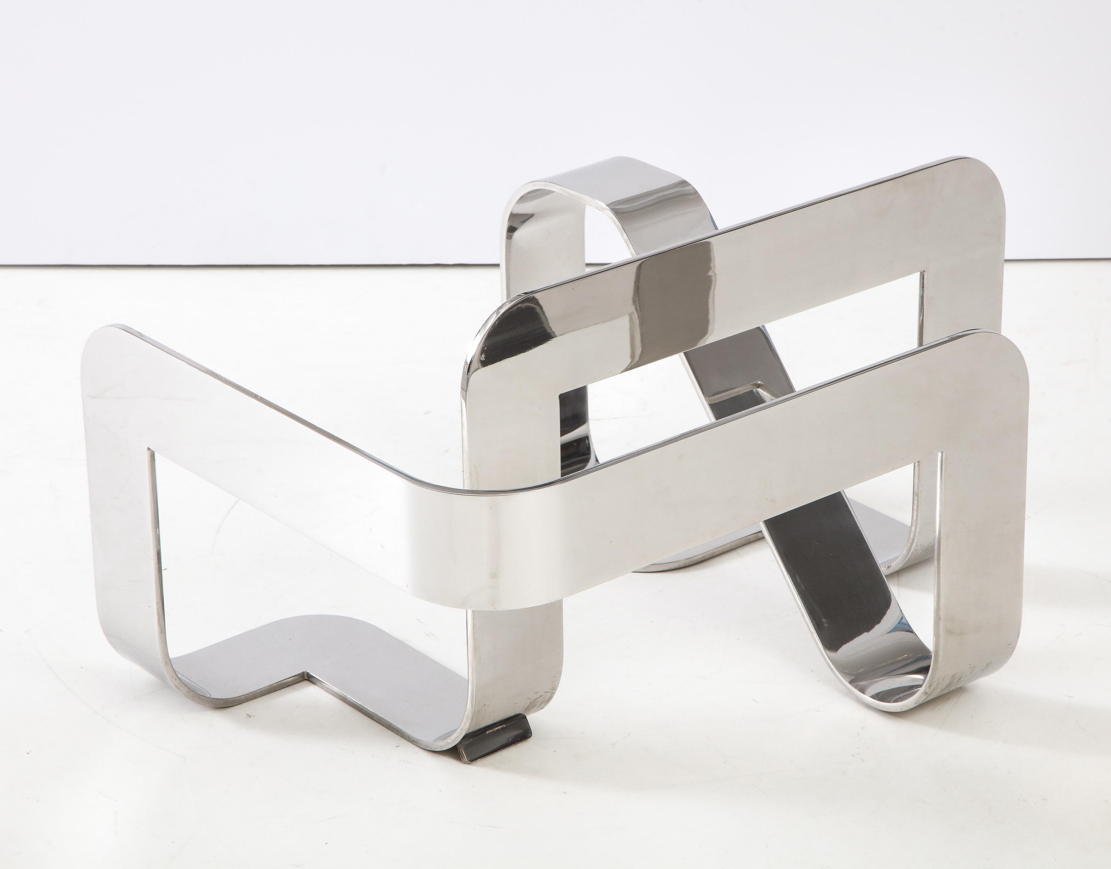 Gary Gutterman Sculptural Cocktail Table in Steel and Glass In Good Condition For Sale In New York, NY