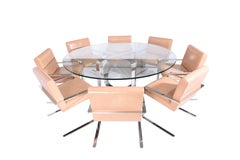 Set di tavolo e sedie in acciaio inossidabile di Gary Gutterman, Axius Designs, 1970