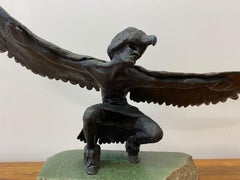 Gary Herbert "Native American Eagle Dance" Original Bronze Sculpture c.1974