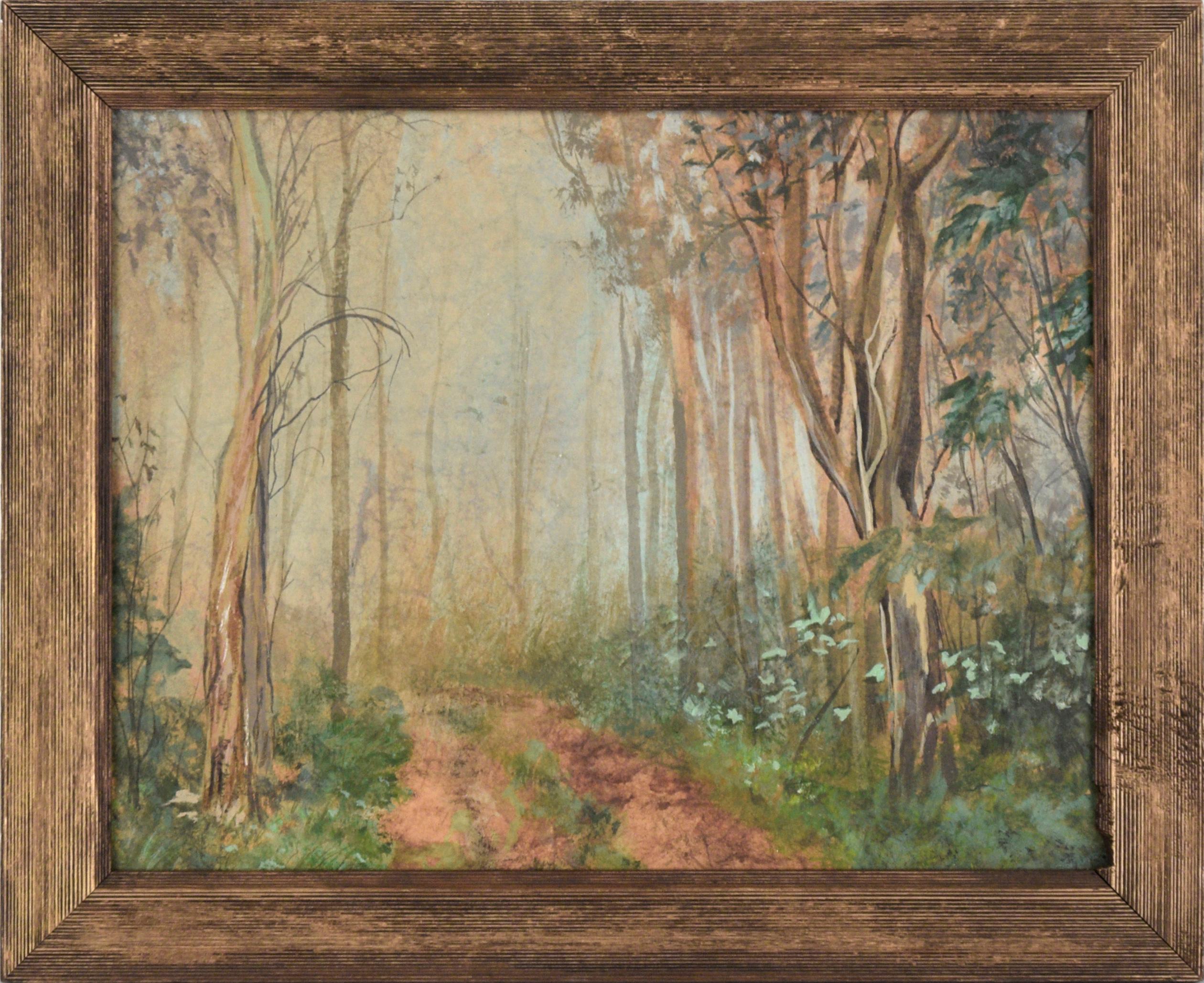 Landscape Painting Gary Hicks - Paysage de la Forêt-Noire, 1970