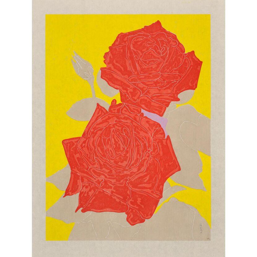 Gary Hume, Two Roses, Woodcut, Art, Limited Edition, Contemporary, Print 2