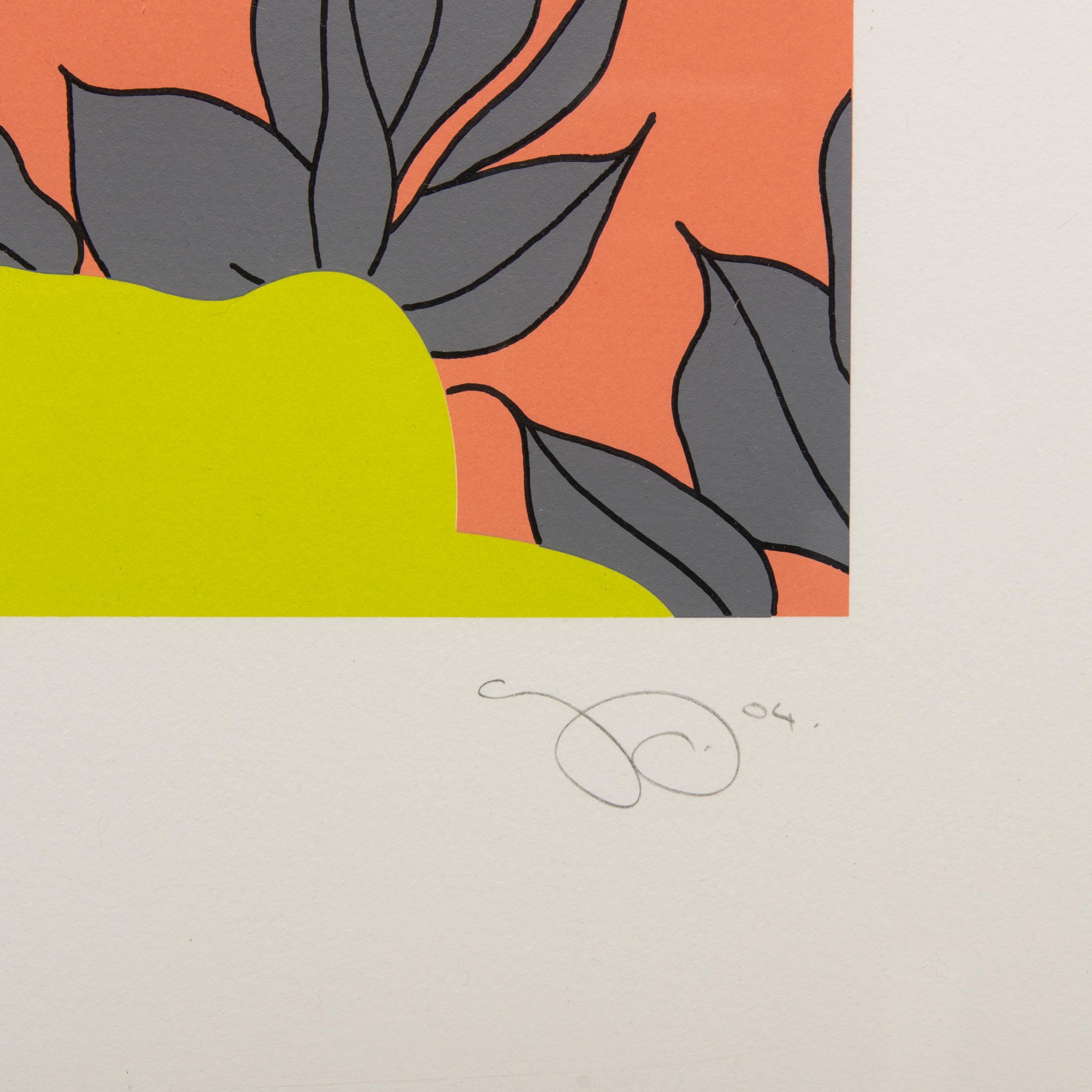 2750Grey Leaves, 2004
Screenprint in four colours with one glaze, printed on 400gsm Somerset Tub paper
Signed by the artist in pencil, lower right on recto
71.1 x 58.4 cm 
28 x 23 in
Edition of 250

Gary Hume, a contemporary British artist