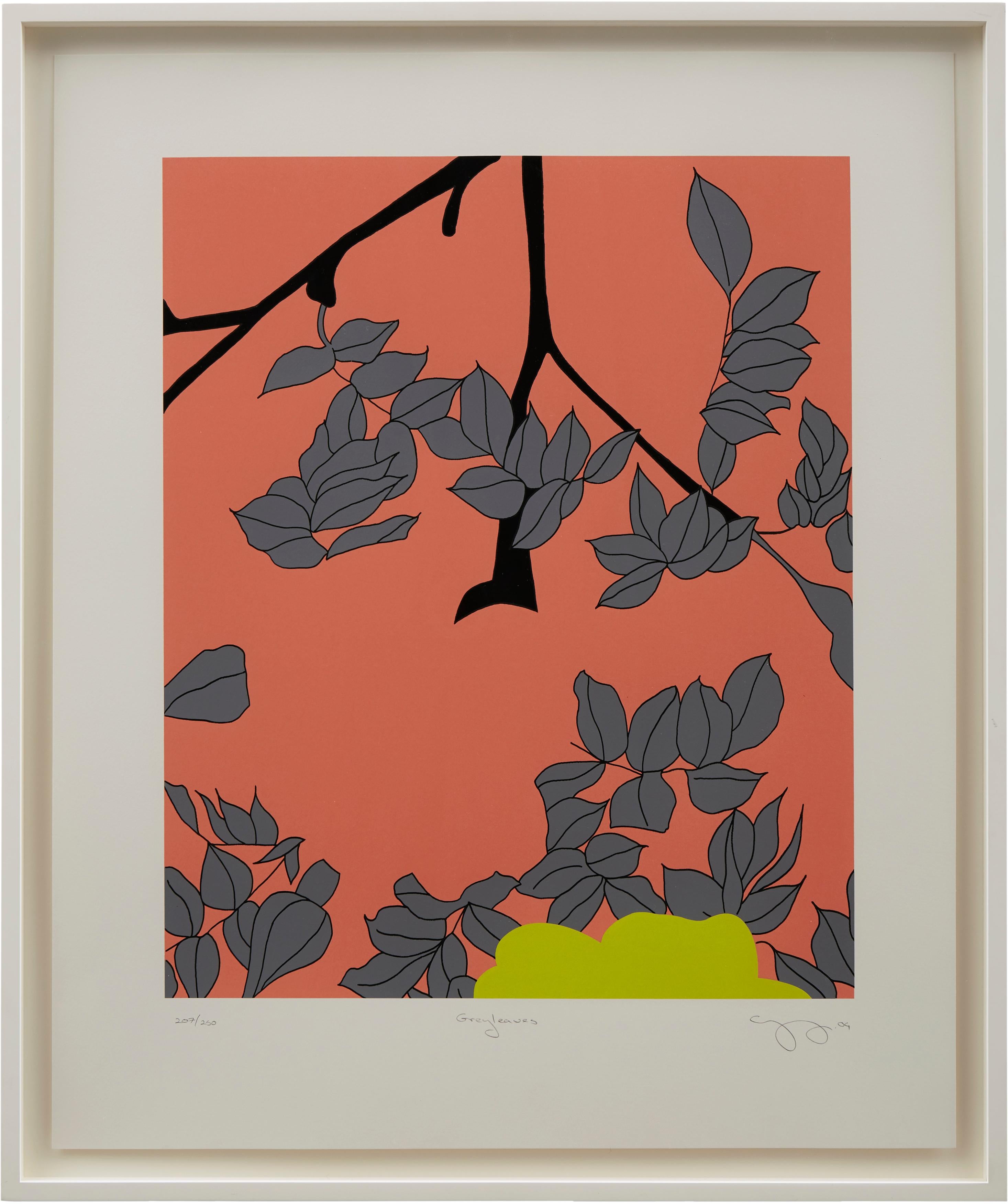 Feuilles grises  - Print de Gary Hume