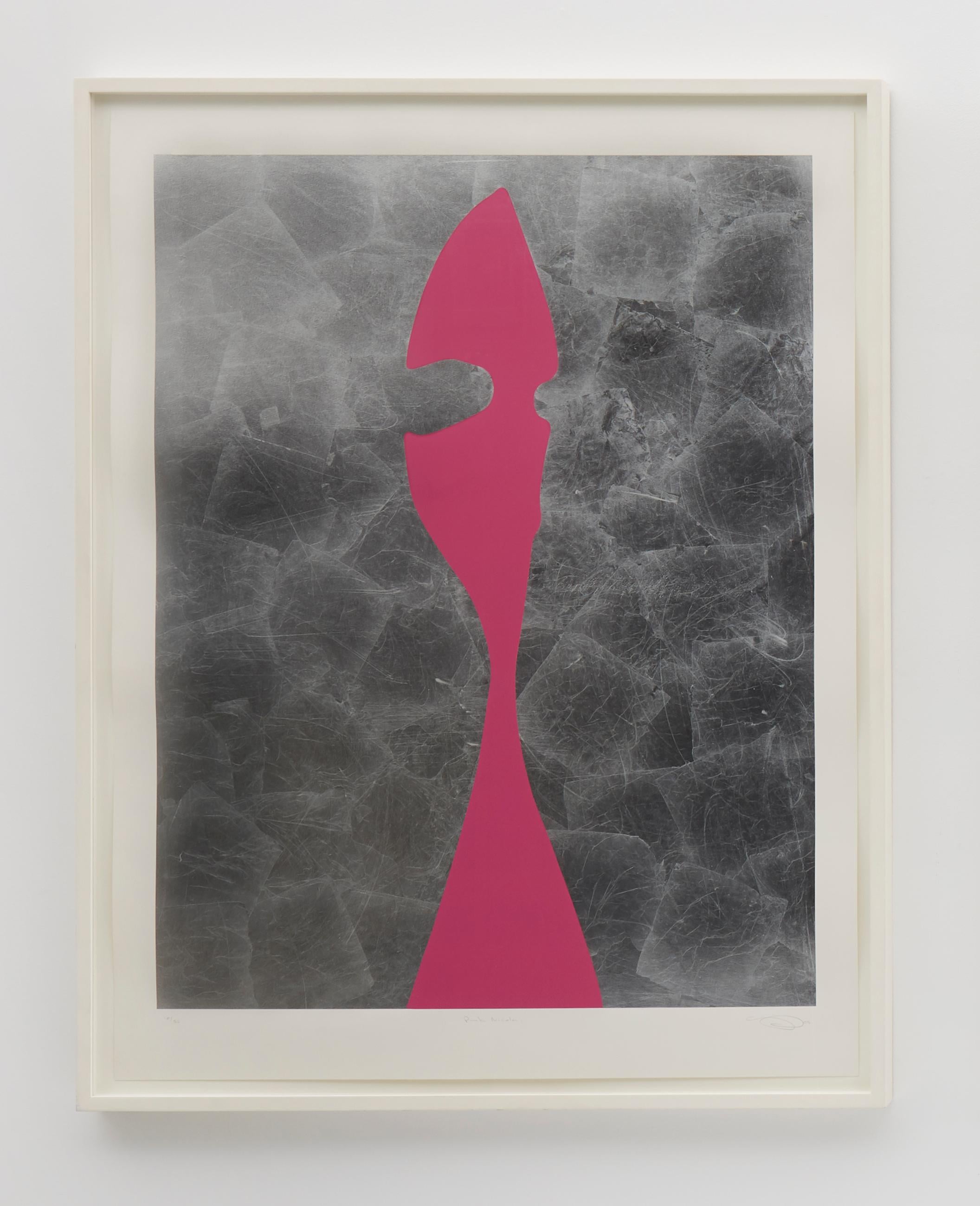 Pink Nicola, Nicola as an Orchid, Brown, Brown, Silver and Brown - Print by Gary Hume