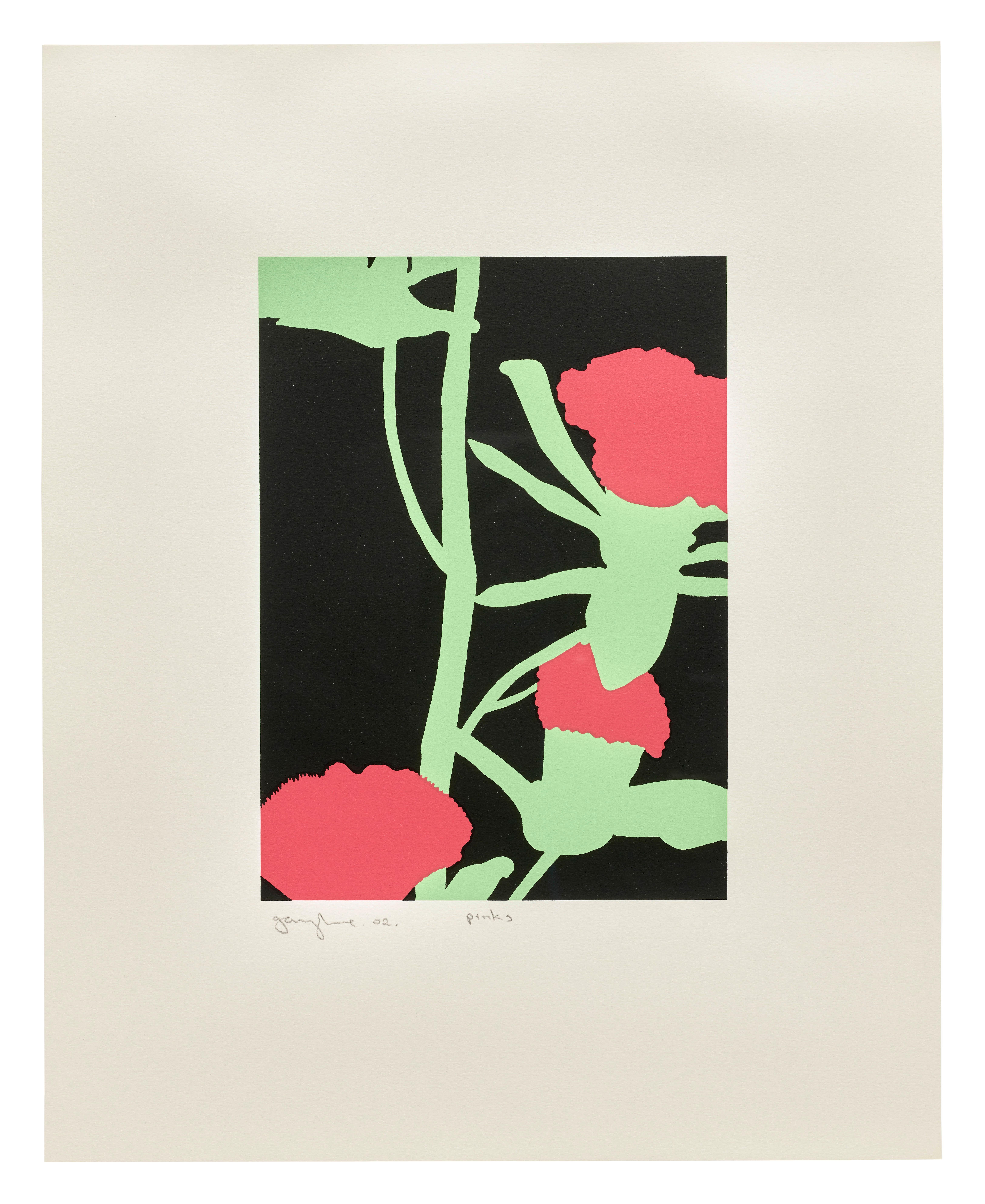 Gary Hume Still-Life Print – Rosa Rosafarben