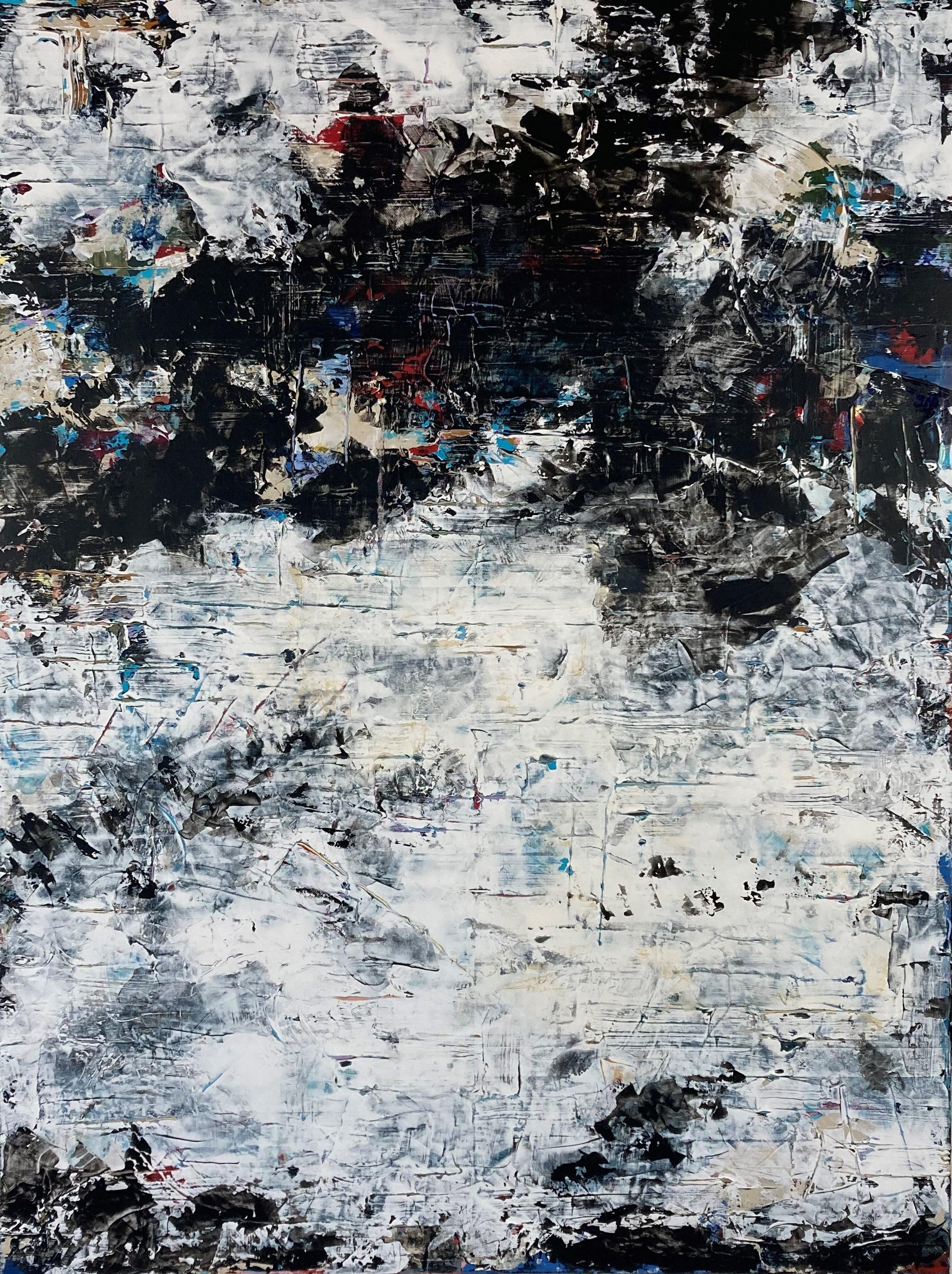 <p>Artist Comments<br>Artist Gary J. Noland Jr. presents a dramatic abstraction of heavenly bodies in bold strokes of black and white. An entry to his textural Dark Cloud series of intense and powerful skyscapes. The work consists of various layers