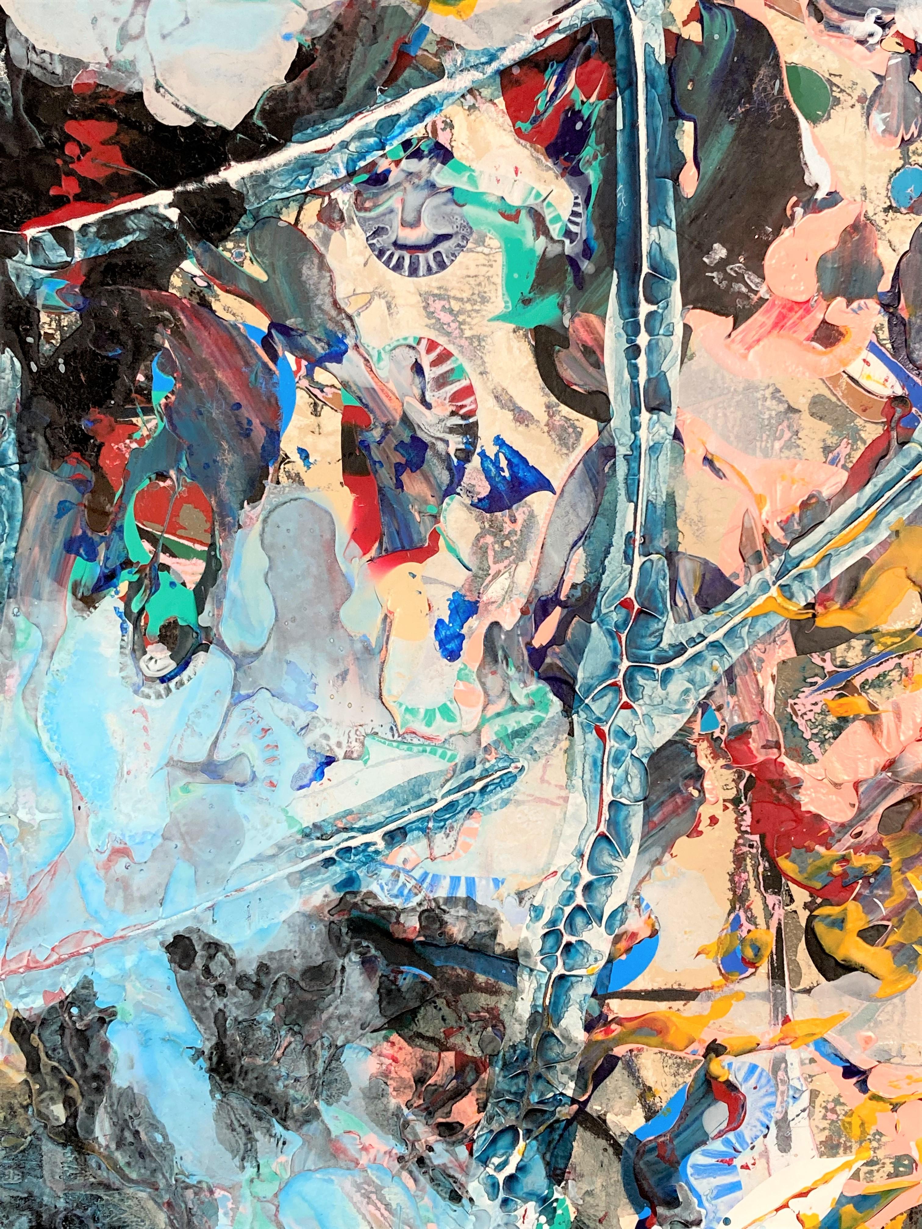 <p>Artist Comments<br>Part of artist Gary J. Noland Jr.'s ongoing Mad Mad World series. An expressive abstract with multiple layers of paint expressed in waves predominantly in blue, white, and black. Upon closer look, meticulous details peek