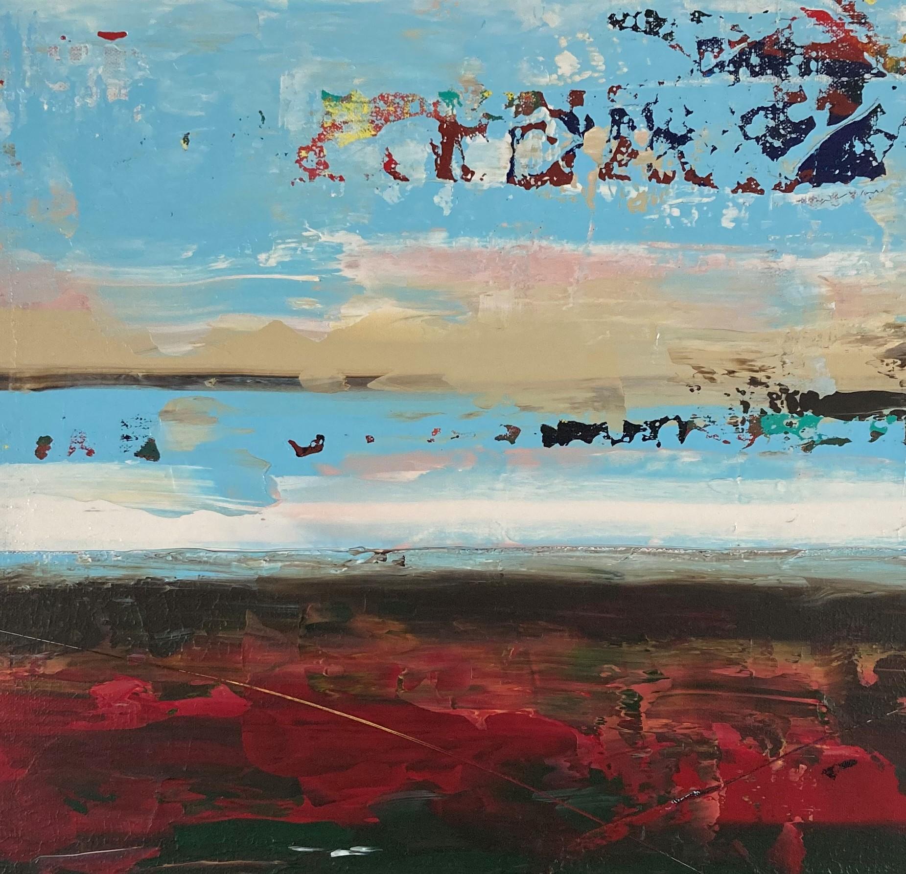<p>Artist Comments<br>Vast fields of red, green, and brown meet and endless sky by artist Gary J. Noland. Part of his ongoing series of abstract landscapes, Gary paints bold strokes of color on vertical planes. He utilizes multiple layers of acrylic