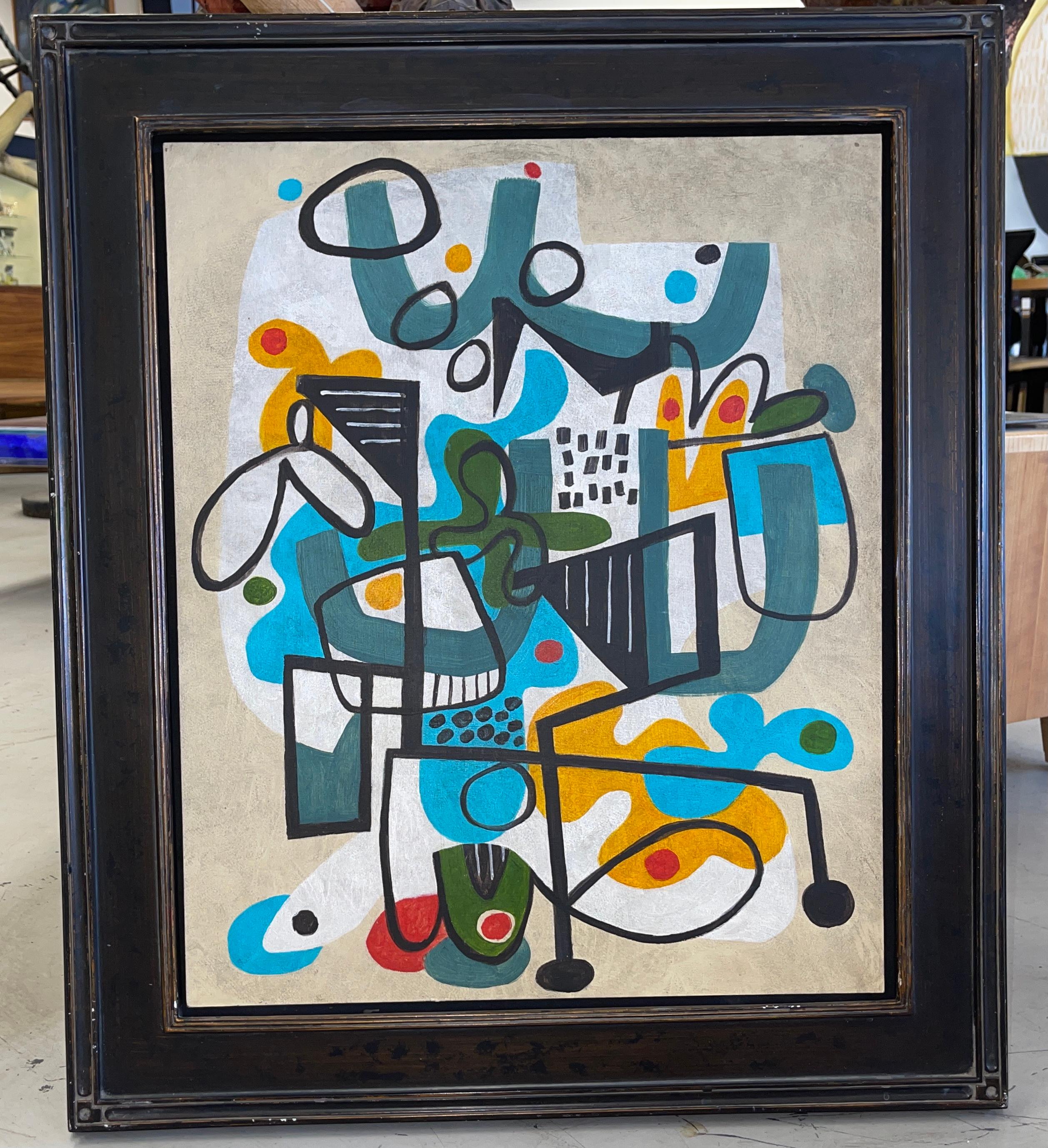 Wonderful freeform organic shaped abstract by the noted Palm Springs artist Gary Janis. Our gallery is pleased to represent this talented artist in our area. We have a few of his works for sale. This one is from 2019 and signed and dated on the