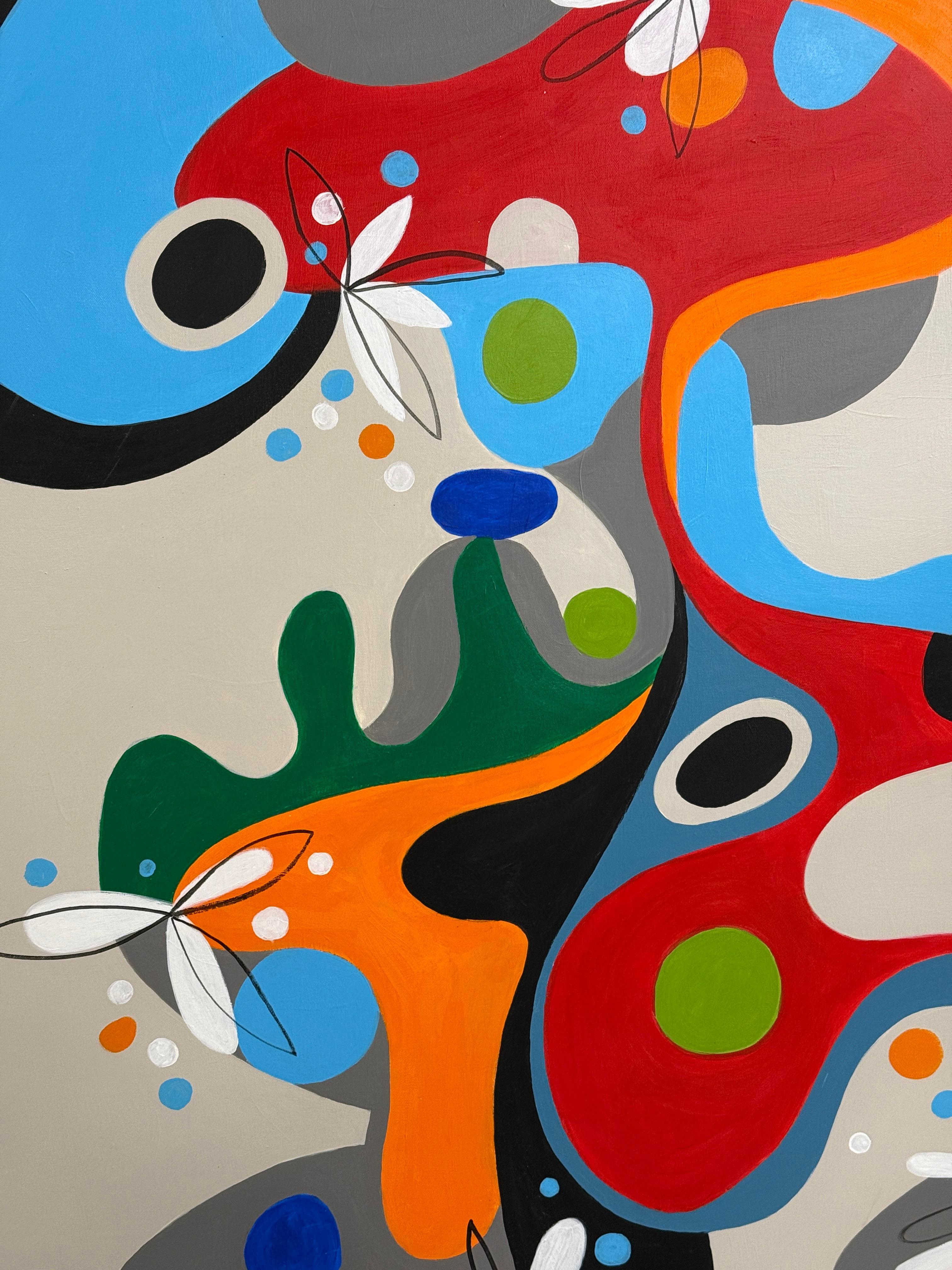 La nostra galleria è orgogliosa di rappresentare Gary Janis, un noto artista locale.
Quest'opera non è incorniciata su tela. È firmato e datato sul retro.  È vibrante e rappresenta magnificamente lo stile caratteristico del signor Janis. Il dipinto