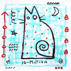 10 Million Cat - Quadro originale di Pop Art con animali di Gary Johns