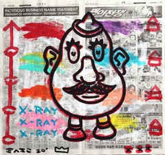 3 original Gary John artworks: Bedrock Date Night, Family Values, X-ray Spud