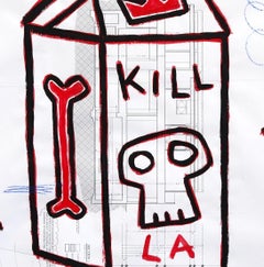 "Affordable Street Art Skull Box" Pop Art Gary John Milk Carton Kill LA Painting
