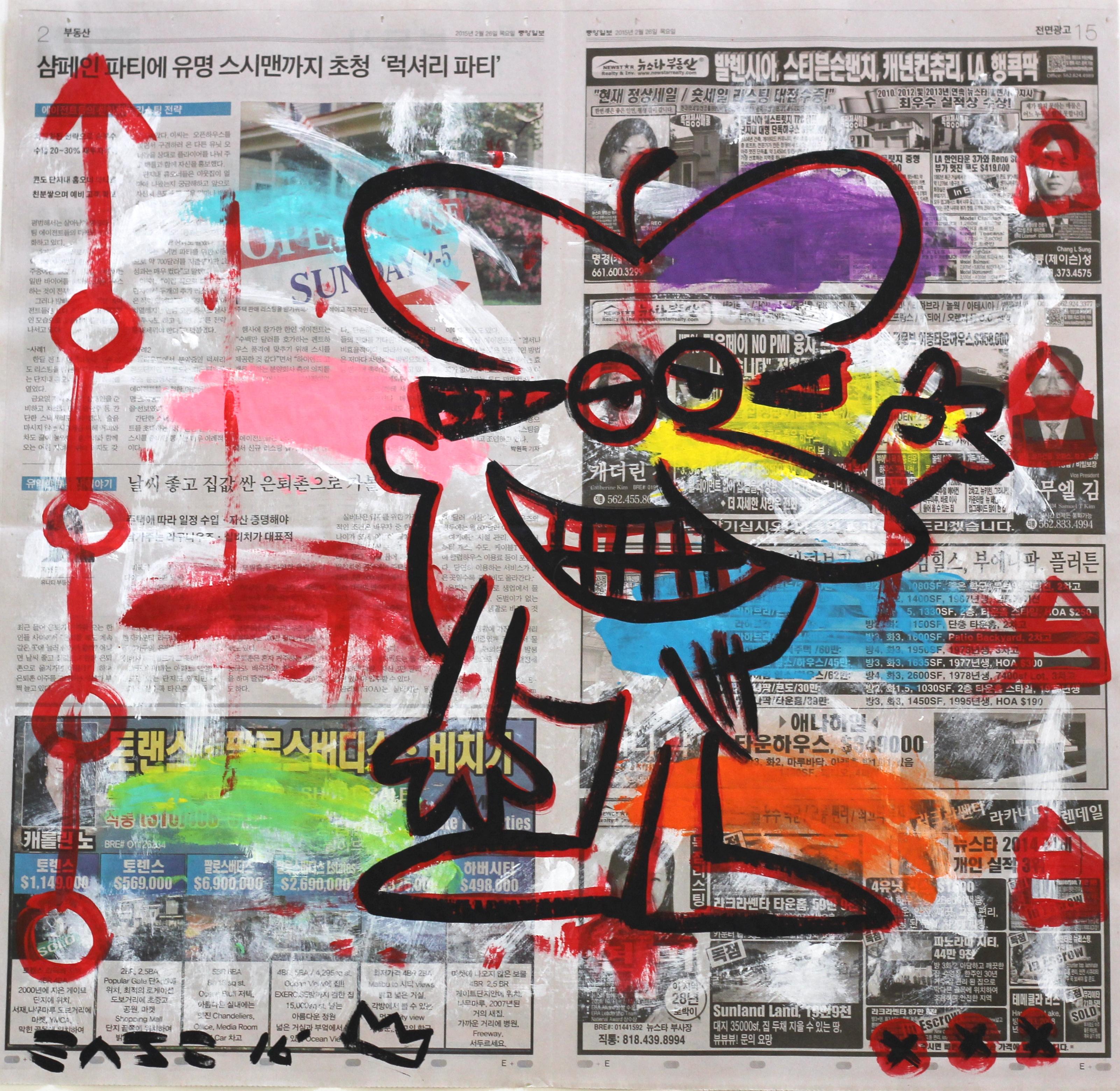 "Artiste" Mr. Potato Head Inspired Pop Art Colorful Original by Gary John