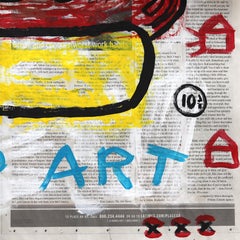 Ball Park Classic - Original Food Artwork on Newspaper by Gary John