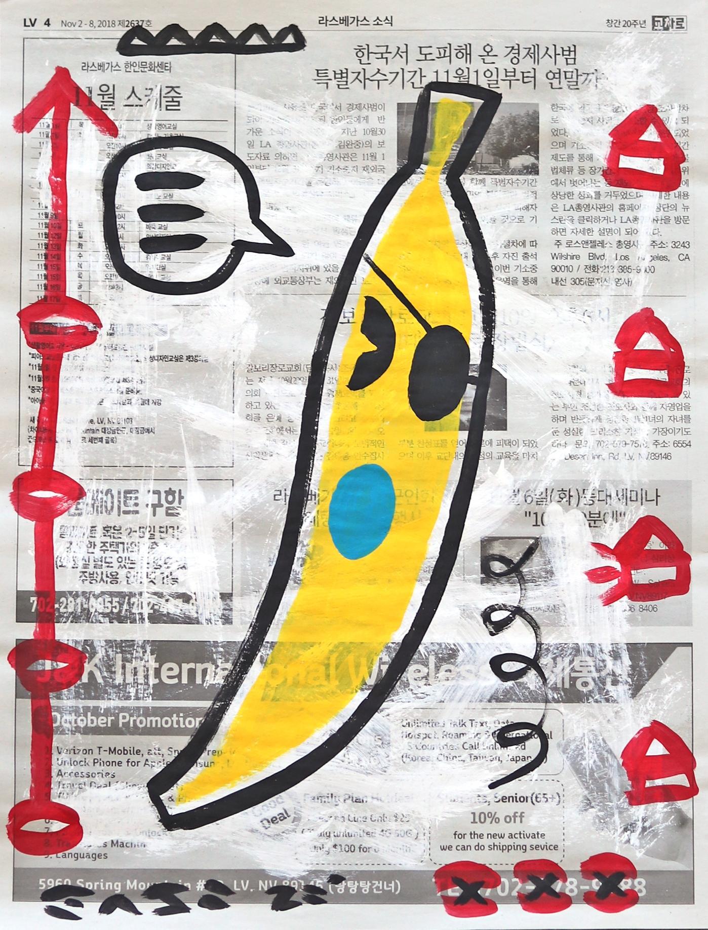 Banana Banter - Mixed Media Art by Gary John