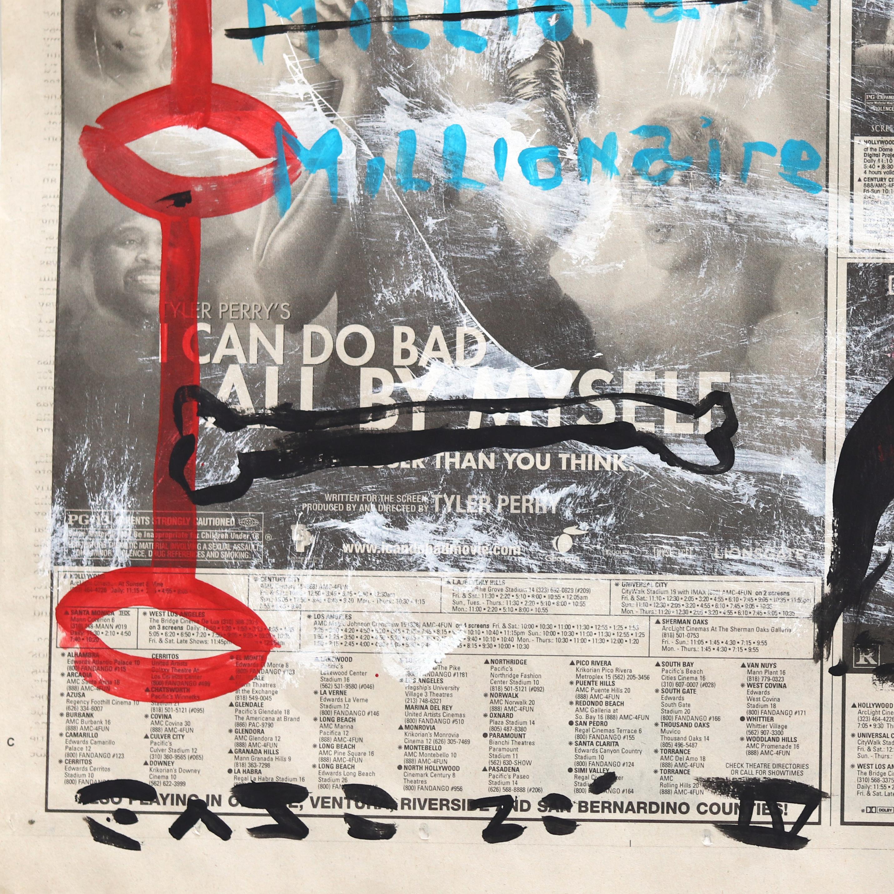 Basquiat Is A. Champion - Historia del Arte Obra de arte en papel de periódico de Gary John en venta 1