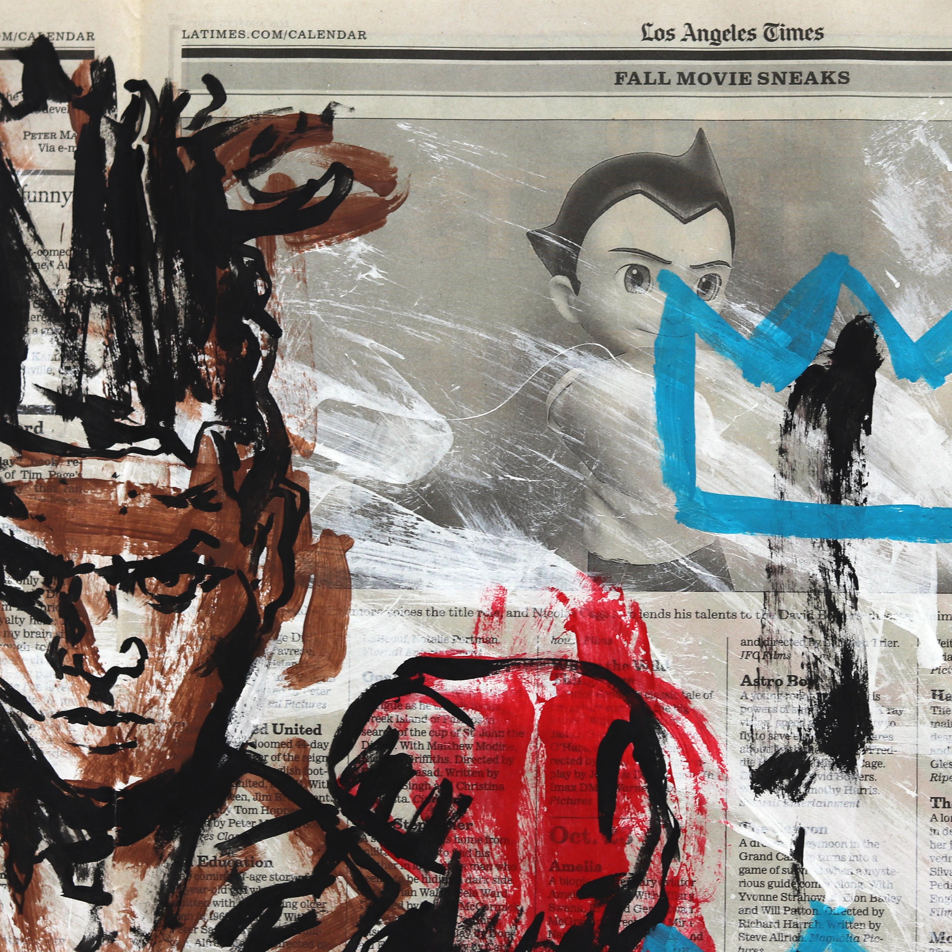 Basquiat Is A. Champion - Historia del Arte Obra de arte en papel de periódico de Gary John en venta 2
