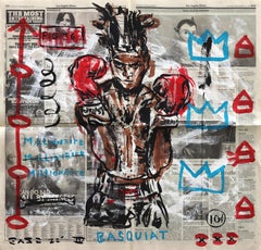 Basquiat Is A. Champion - Historia del Arte Obra de arte en papel de periódico de Gary John